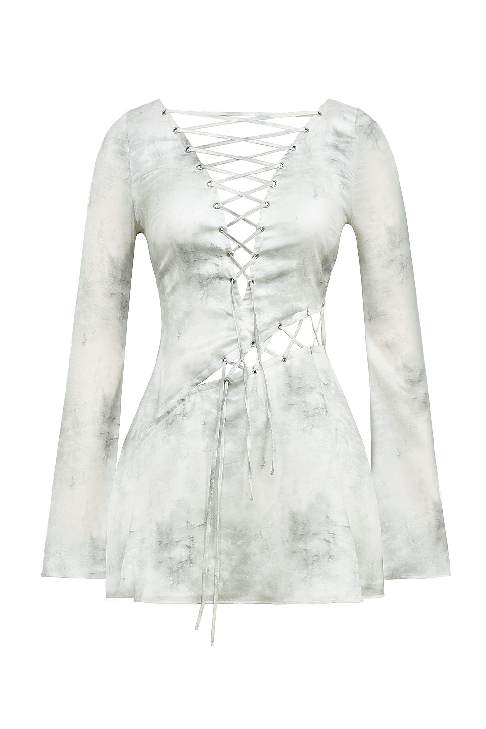 Mistress Rocks Marble Satin Lace Up Mini Dress - SALE — image 12