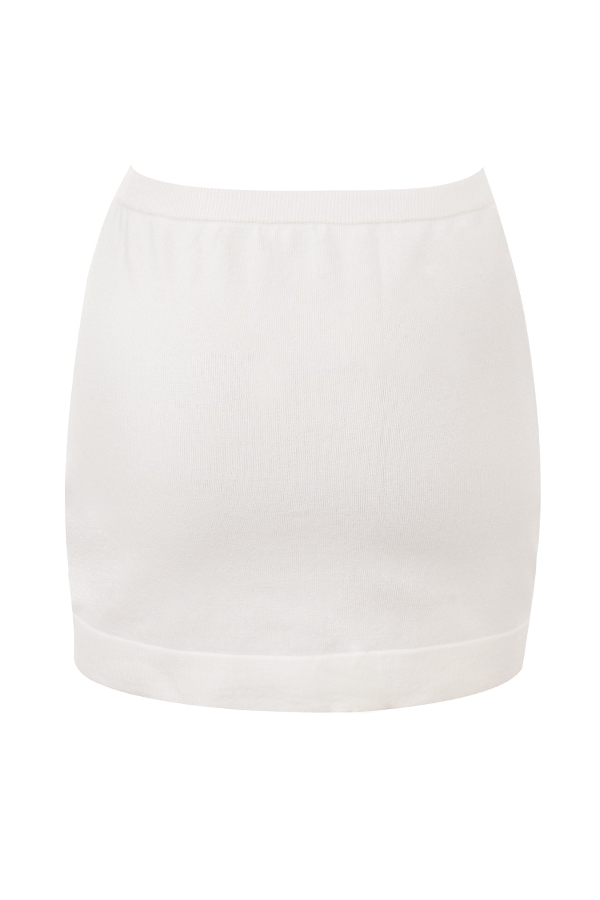 Asher  Ivory Cashmere Mini Skirt — image 13