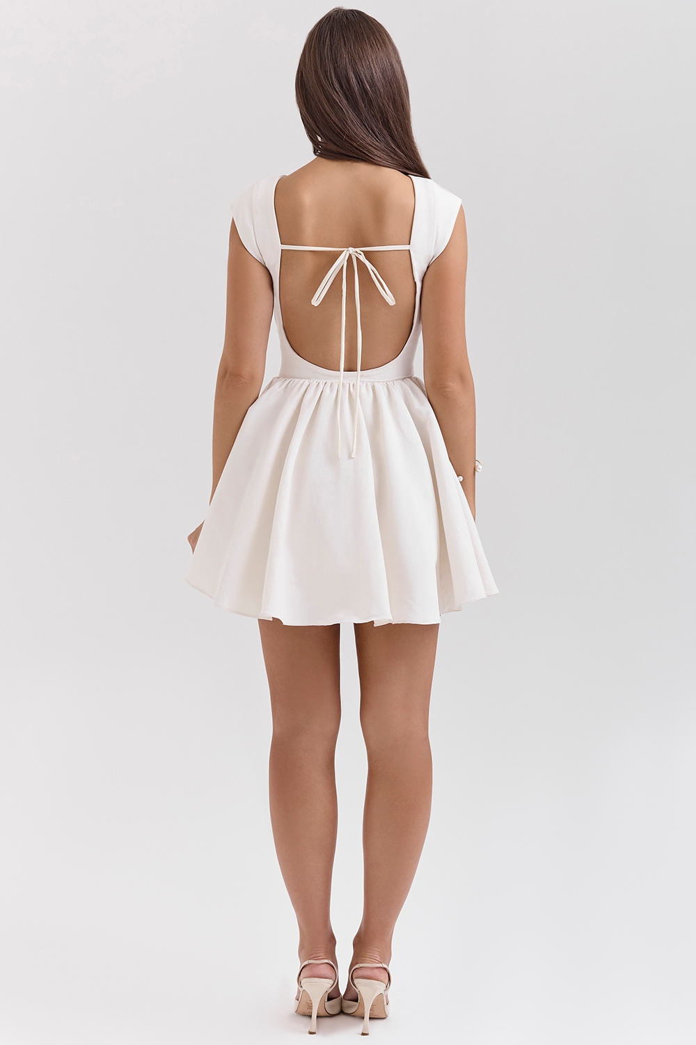 Enchant  White Open Back Mini Dress — image 7