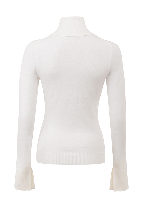 Hazel  Ivory Cashmere Roll Neck Sweater — image 10