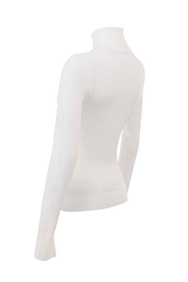 Hazel  Ivory Cashmere Roll Neck Sweater — image 9