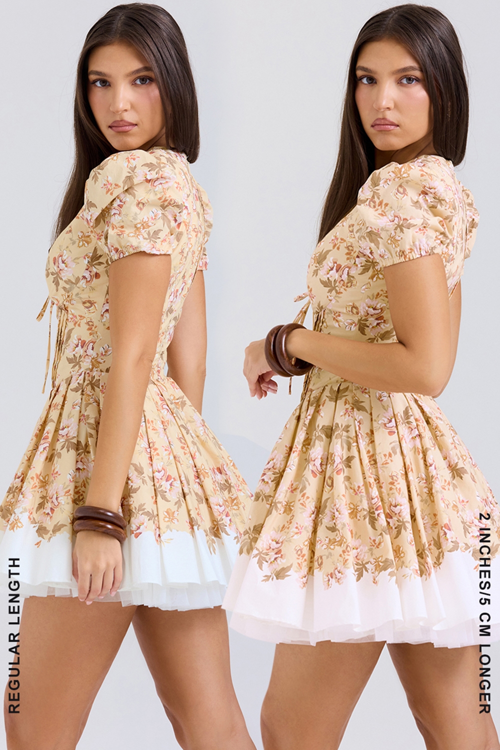 Imani  Honeyflower Print Pleated Cotton Mini Dress — image 9