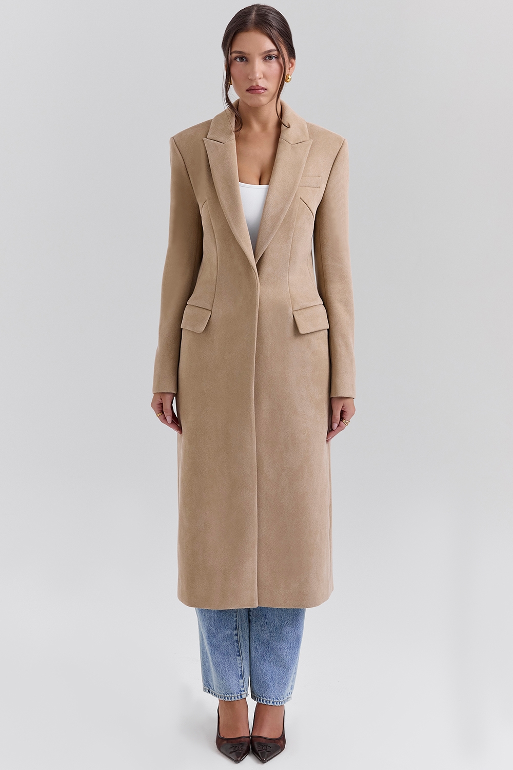 Remi  Camel Single Breasted Long Coat — image 5