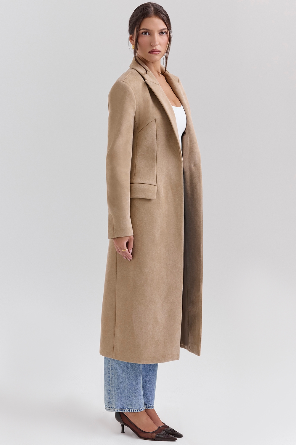 Remi  Camel Single Breasted Long Coat — image 6