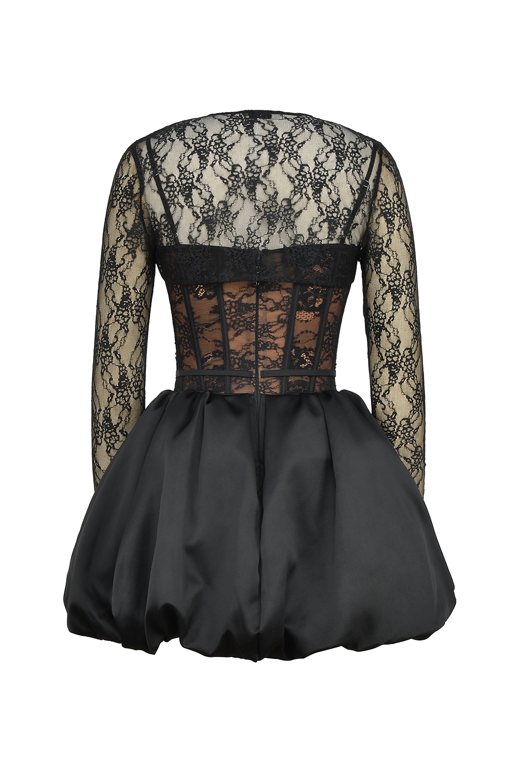 Beauty  Black Lace Puffball Mini Dress — image 11