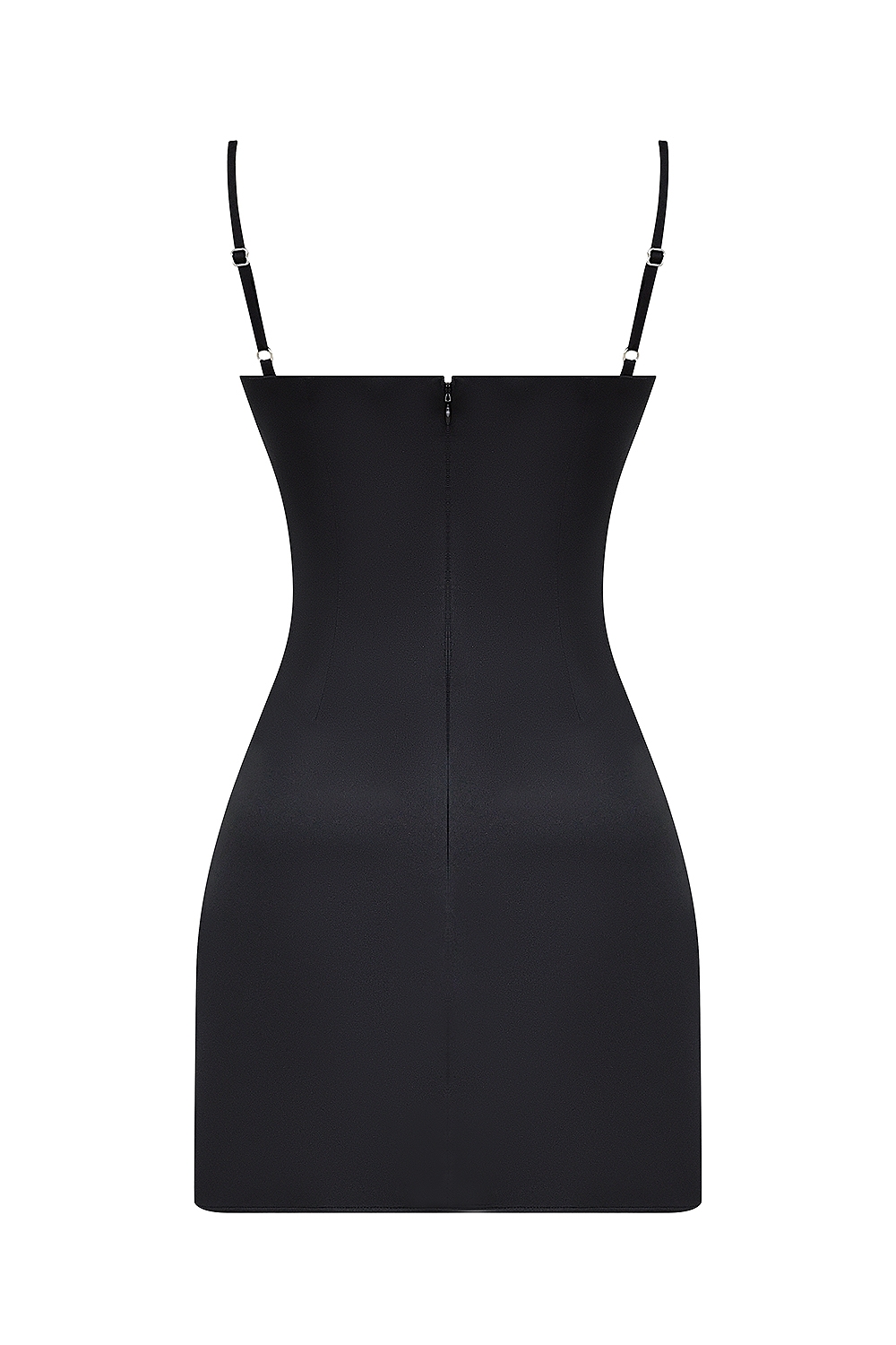 Dainty  Black Square Neck A-Line Mini Dress — image 15