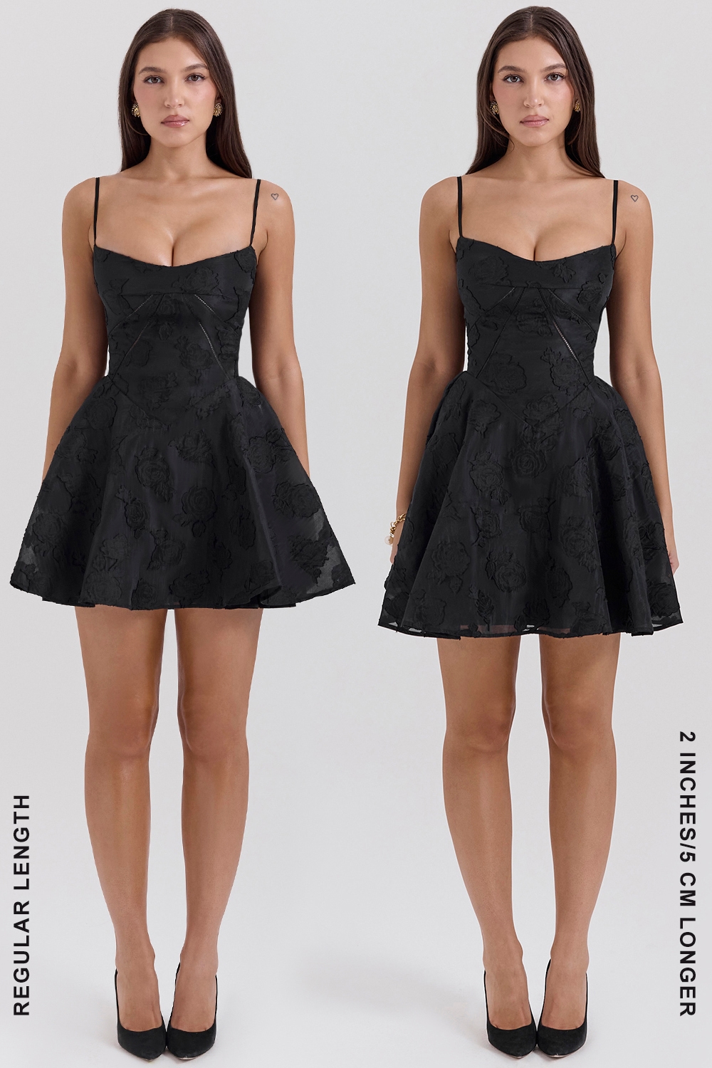 Serenita  Black Floral Lace Back Mini Dress — image 8