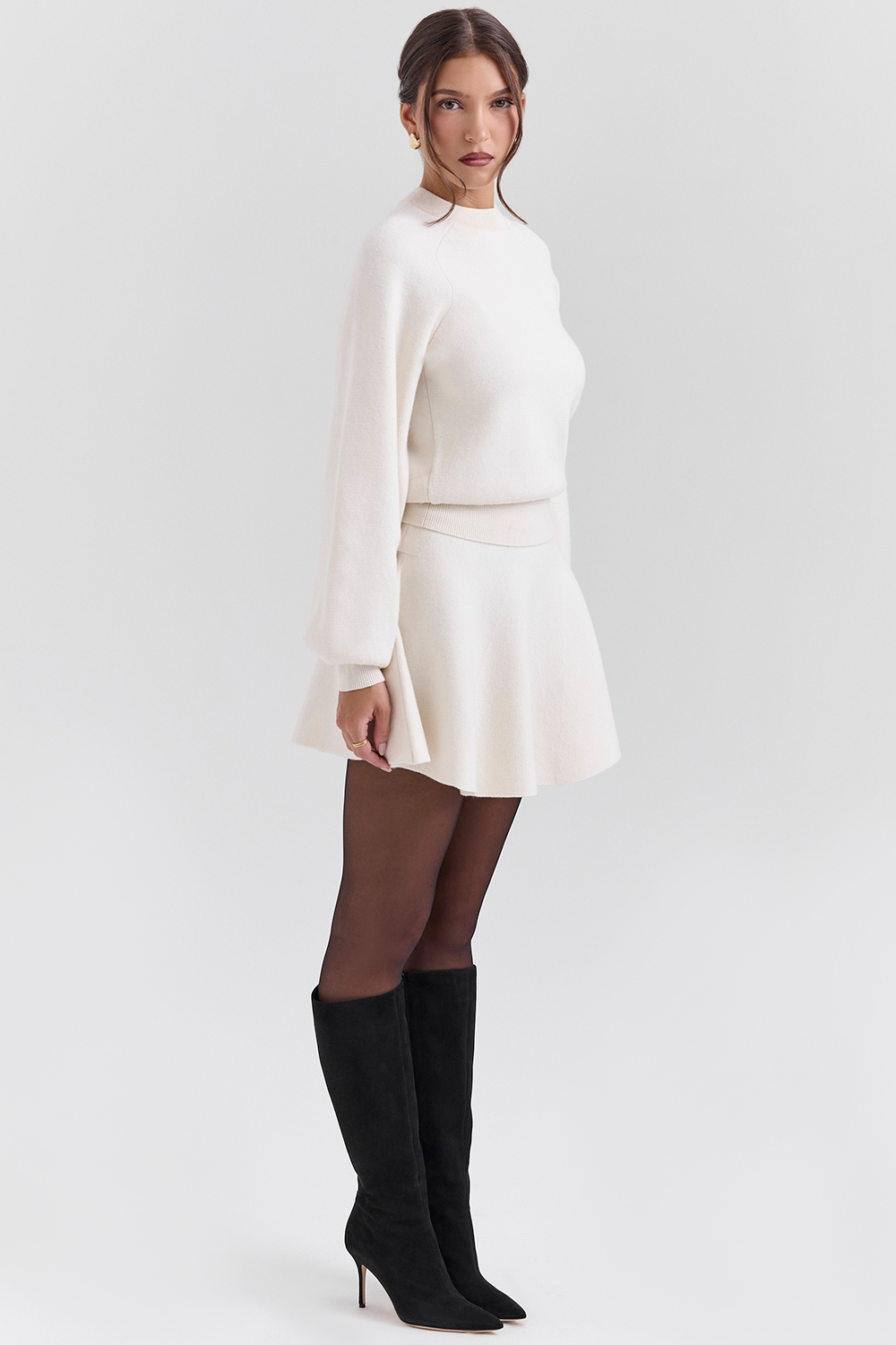 Cressida  Cream Wool Cashmere Heavy Knit Sweater — image 7