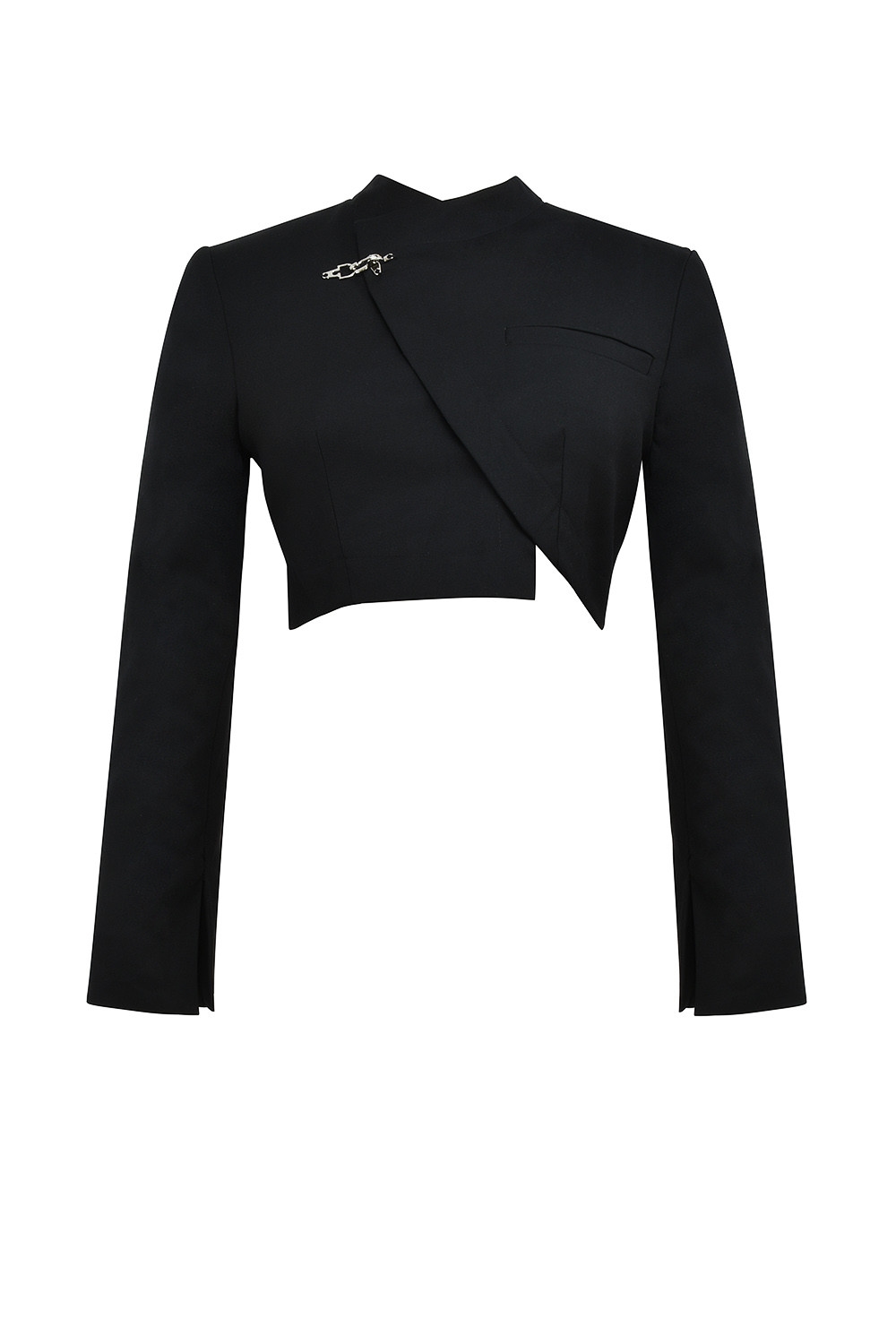 Mistress Rocks Black Cropped Wrap Front Jacket - SALE — image 9