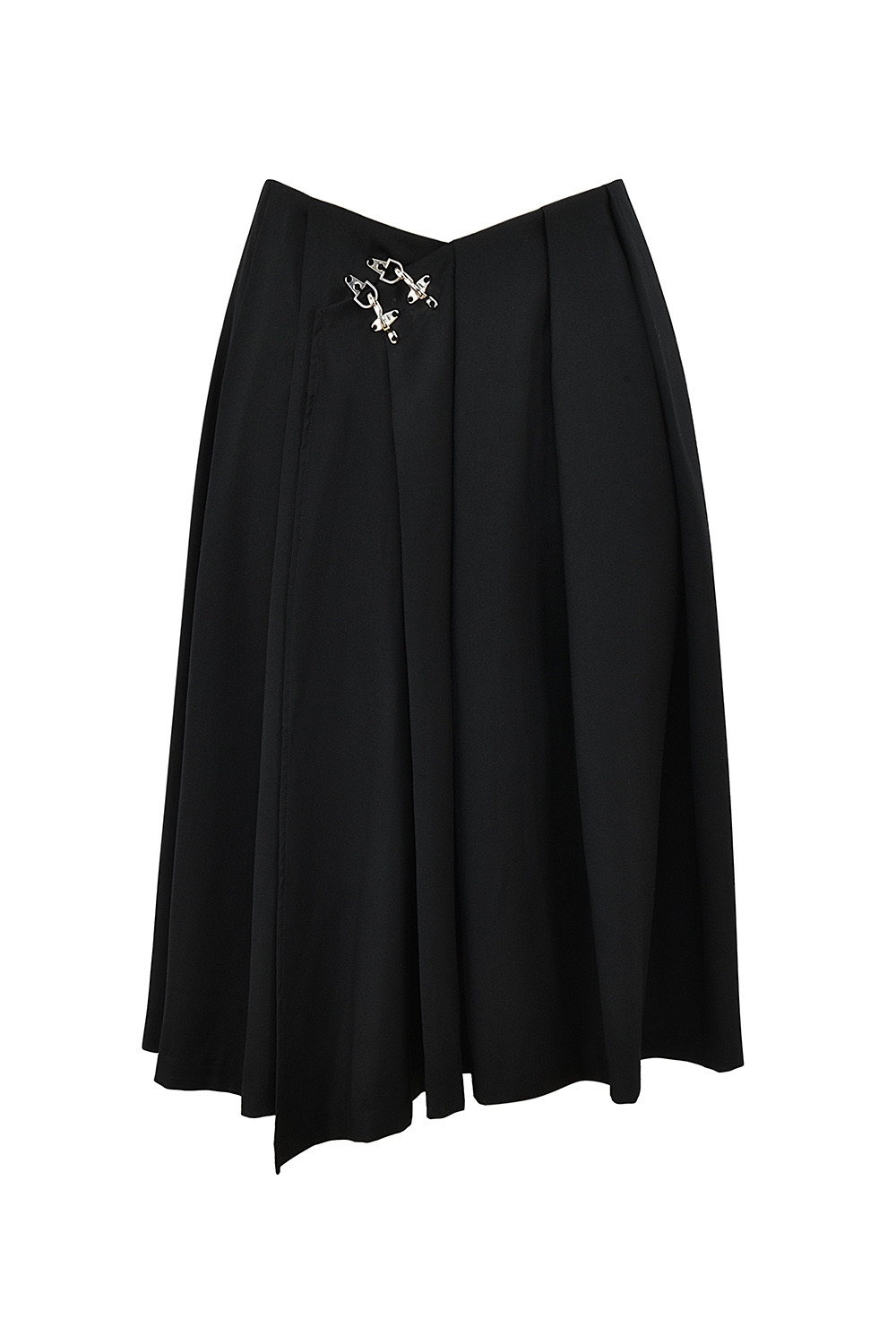 Mistress Rocks Black Pleated Wrap Front Midi Skirt - SALE — image 10
