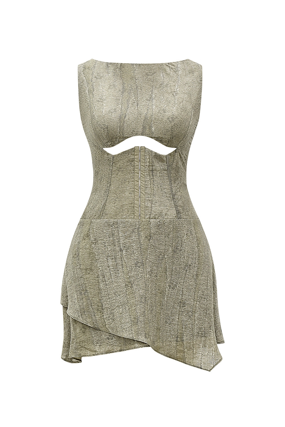 Mistress Rocks Printed Khaki Cutout Mini Dress - SALE — image 13