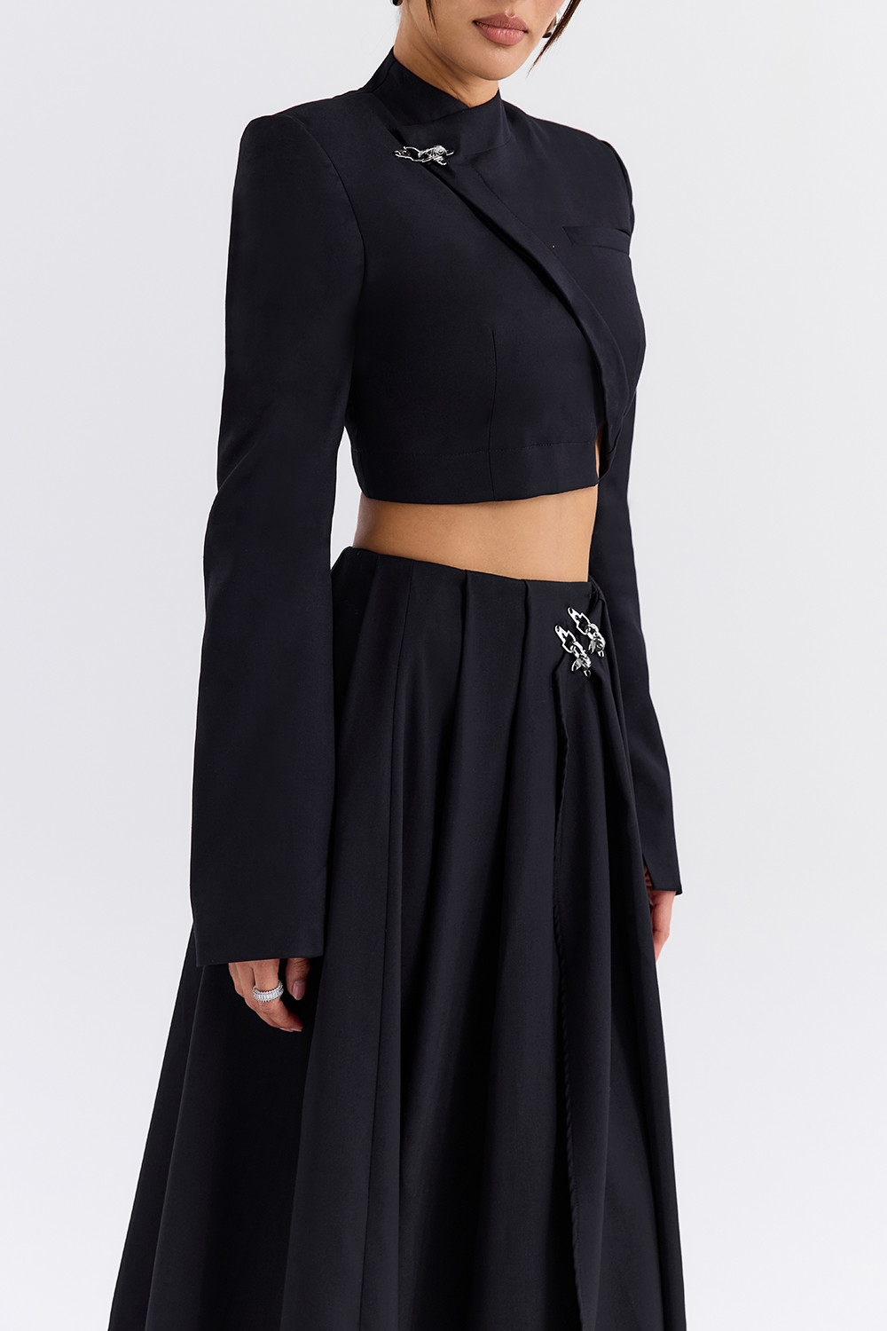 Mistress Rocks Black Cropped Wrap Front Jacket - SALE — image 5