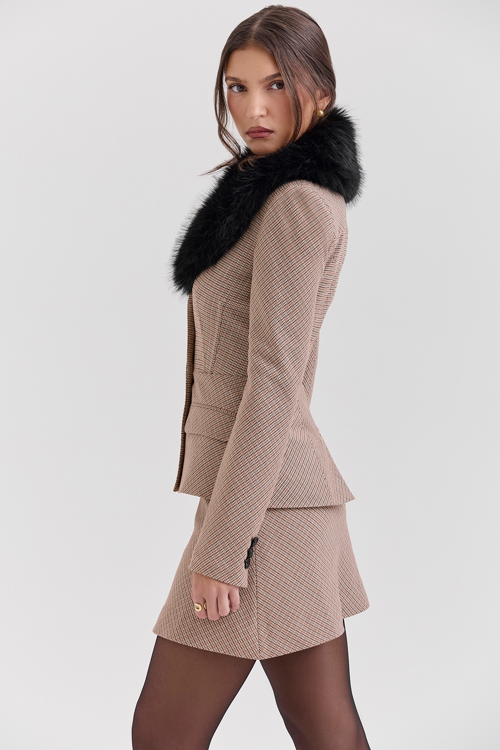 Buckingham  Puppytooth Check Hourglass Jacket — image 5