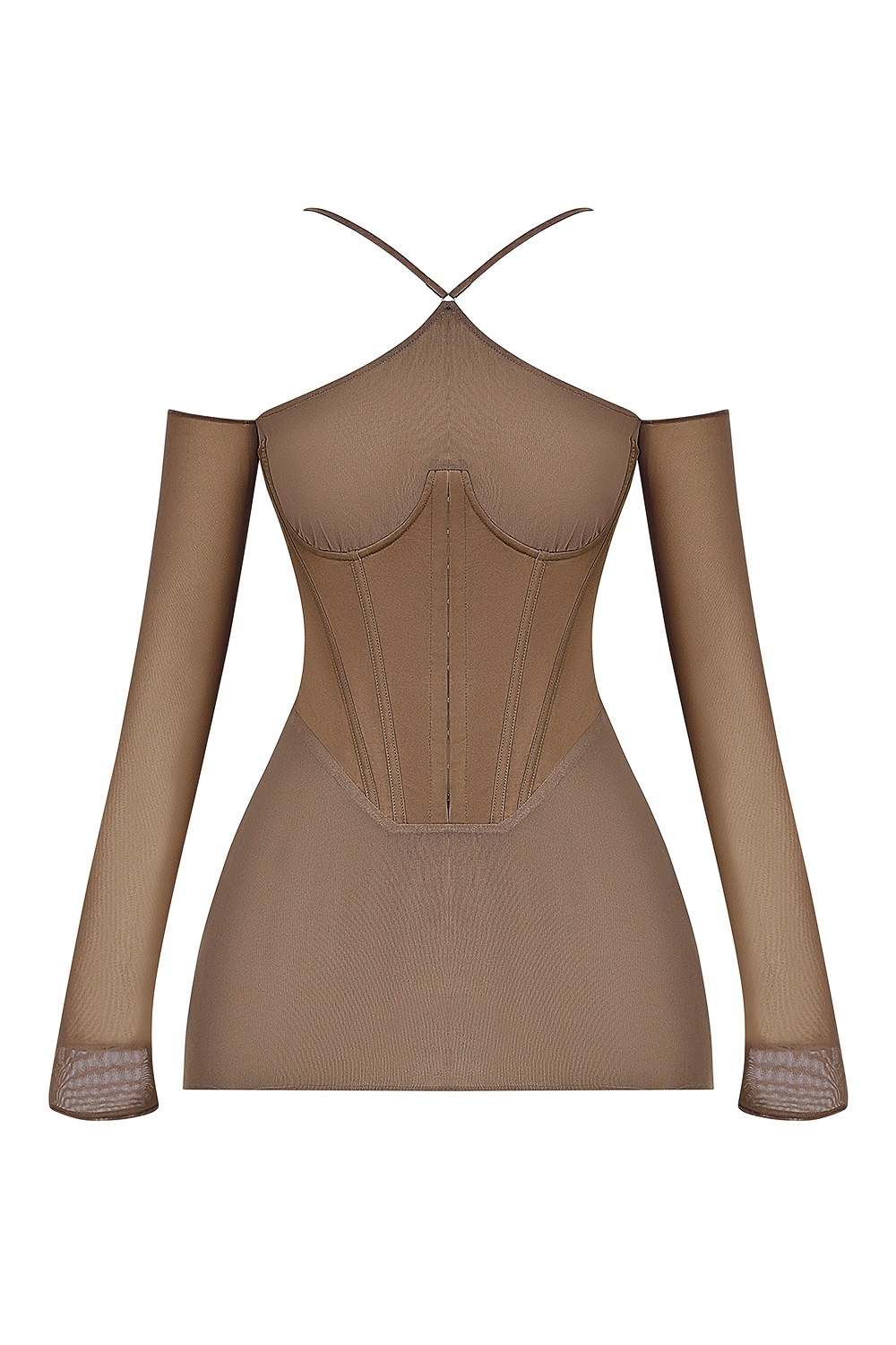 Mistress Rocks Dusty Brown Corset Mini Dress - SALE — image 8