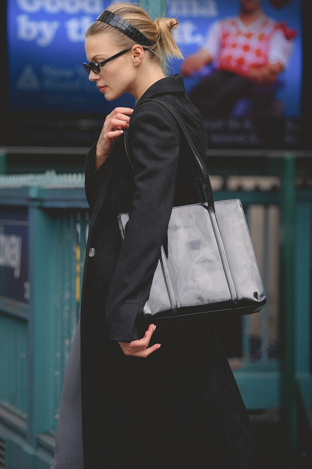 Remi  Black Single Breasted Long Coat — image 10