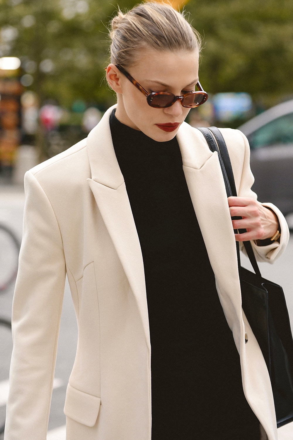 Remi  Ivory Single Breasted Long Coat — image 9