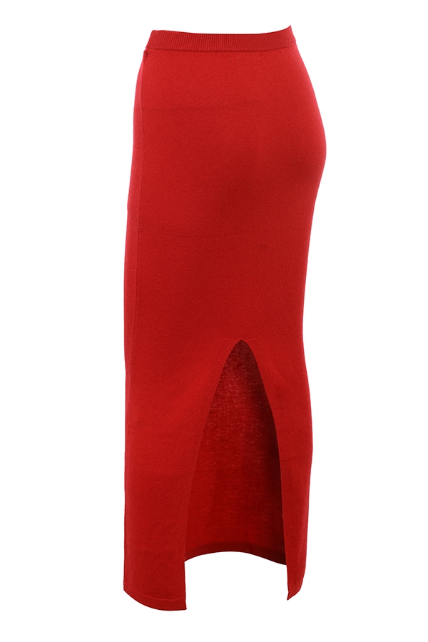Faith  Holly Red Cashmere Blend Midi Skirt — image 9