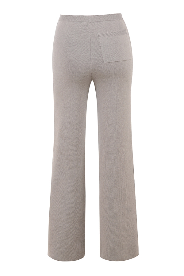 Hunter  Grey Cashmere Straight Leg Trousers — image 10