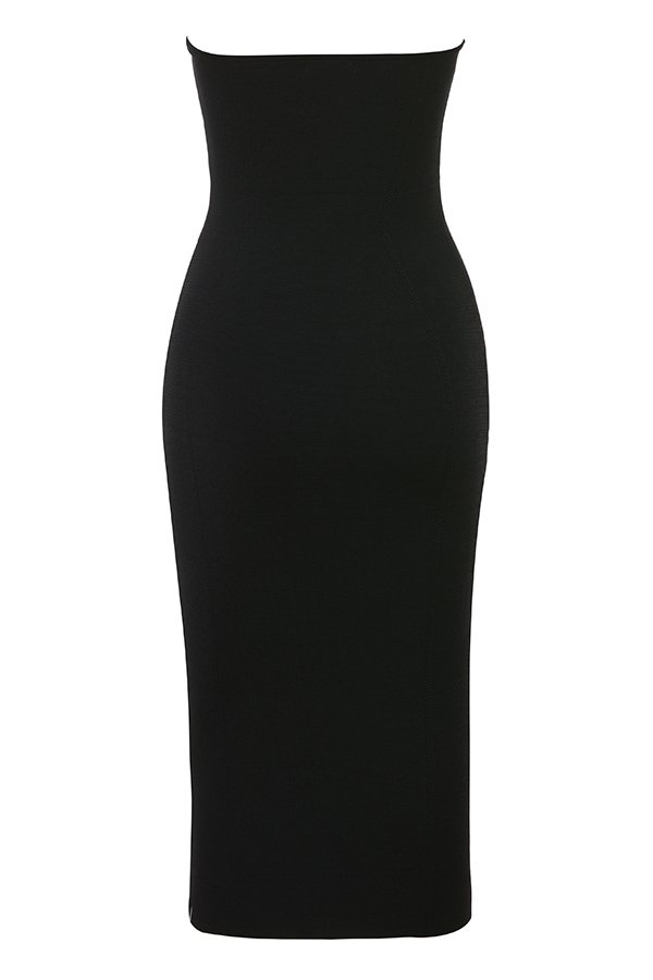Magdalena  Black Strapless Midi Dress — image 14