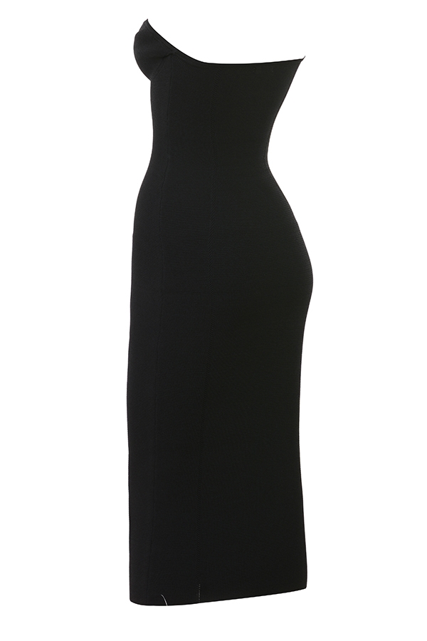 Magdalena  Black Strapless Midi Dress — image 13