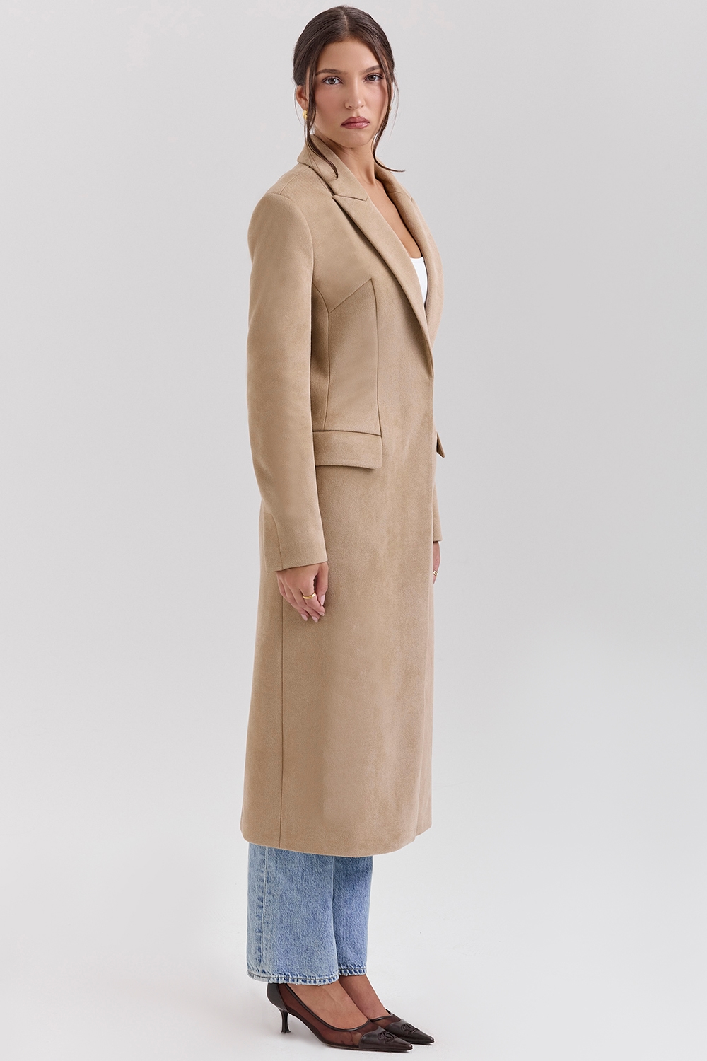 Remi  Camel Single Breasted Long Coat — image 7