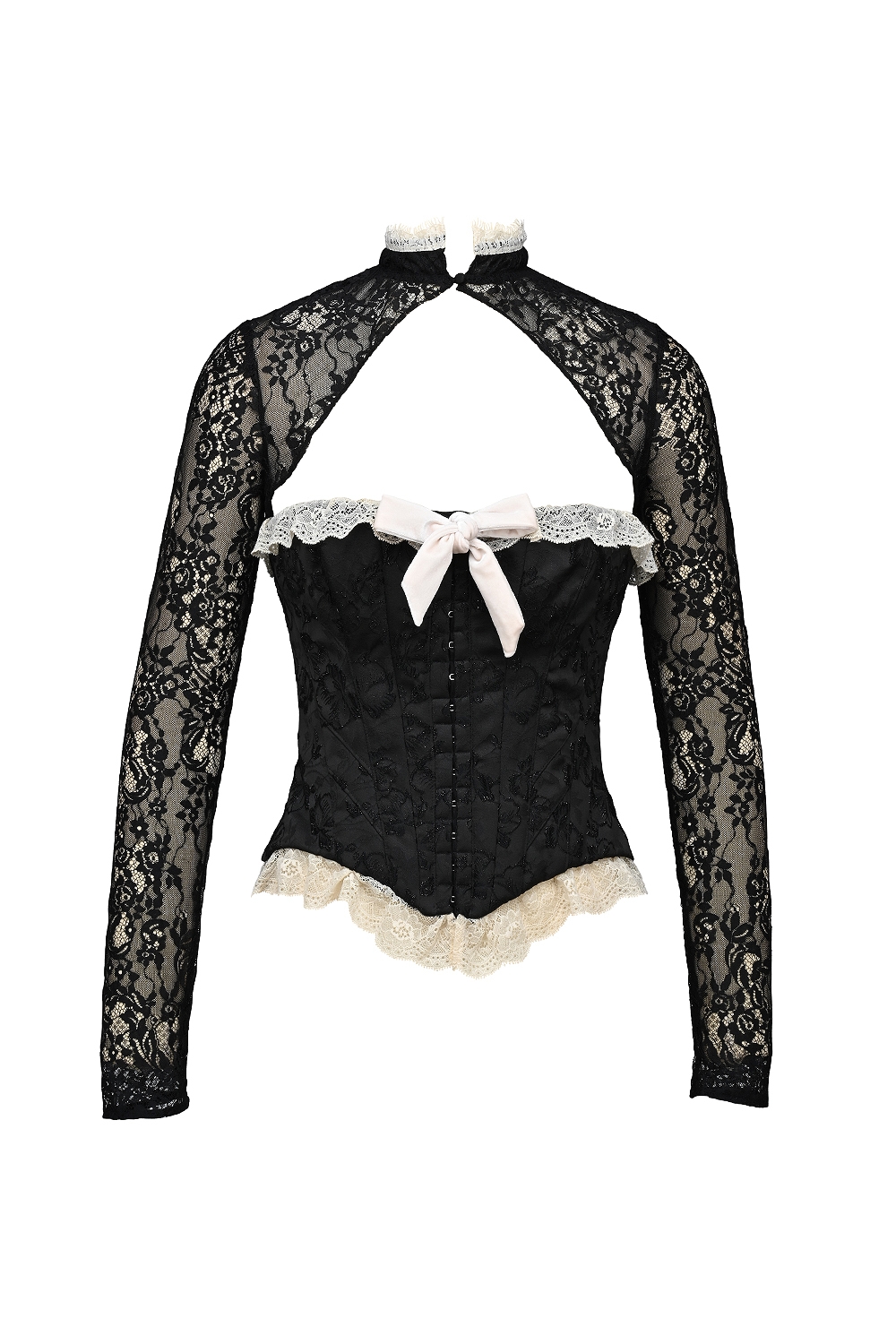 Perdita  Black Metallic Jacquard Corset & Bolero — image 13