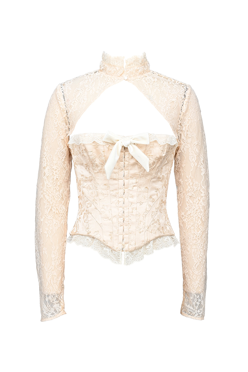 Perdita  Ivory Metallic Jacquard Corset & Bolero — image 10