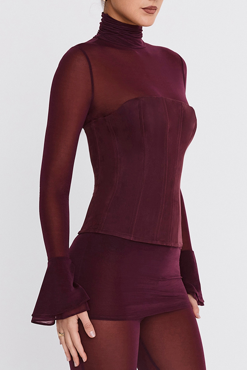 Mistress Rocks Dark Plum Corset Top - SALE — image 5