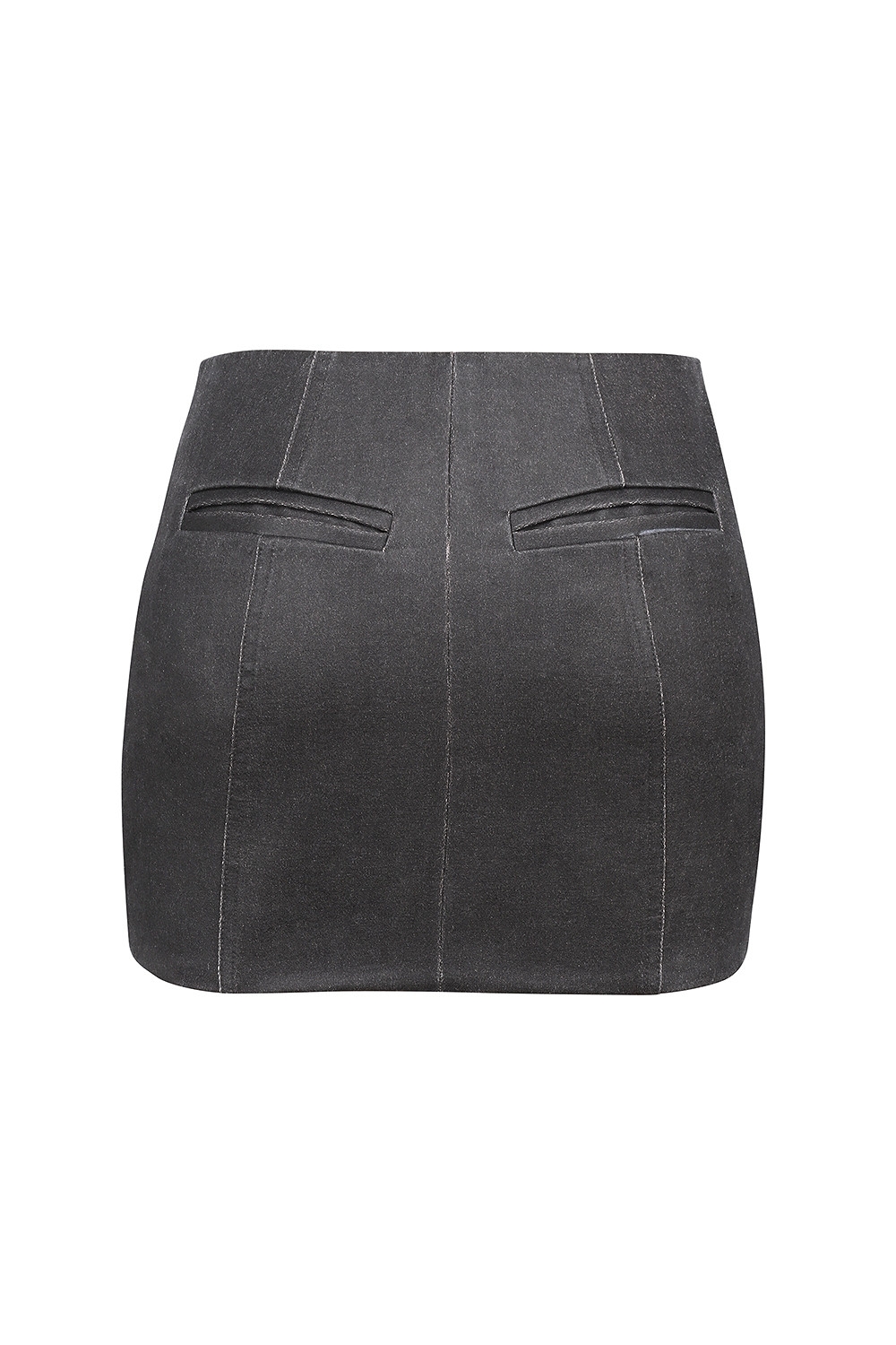 Mistress Rocks Vintage Cocoa Waxed Cotton Mini Skirt - SALE — image 13