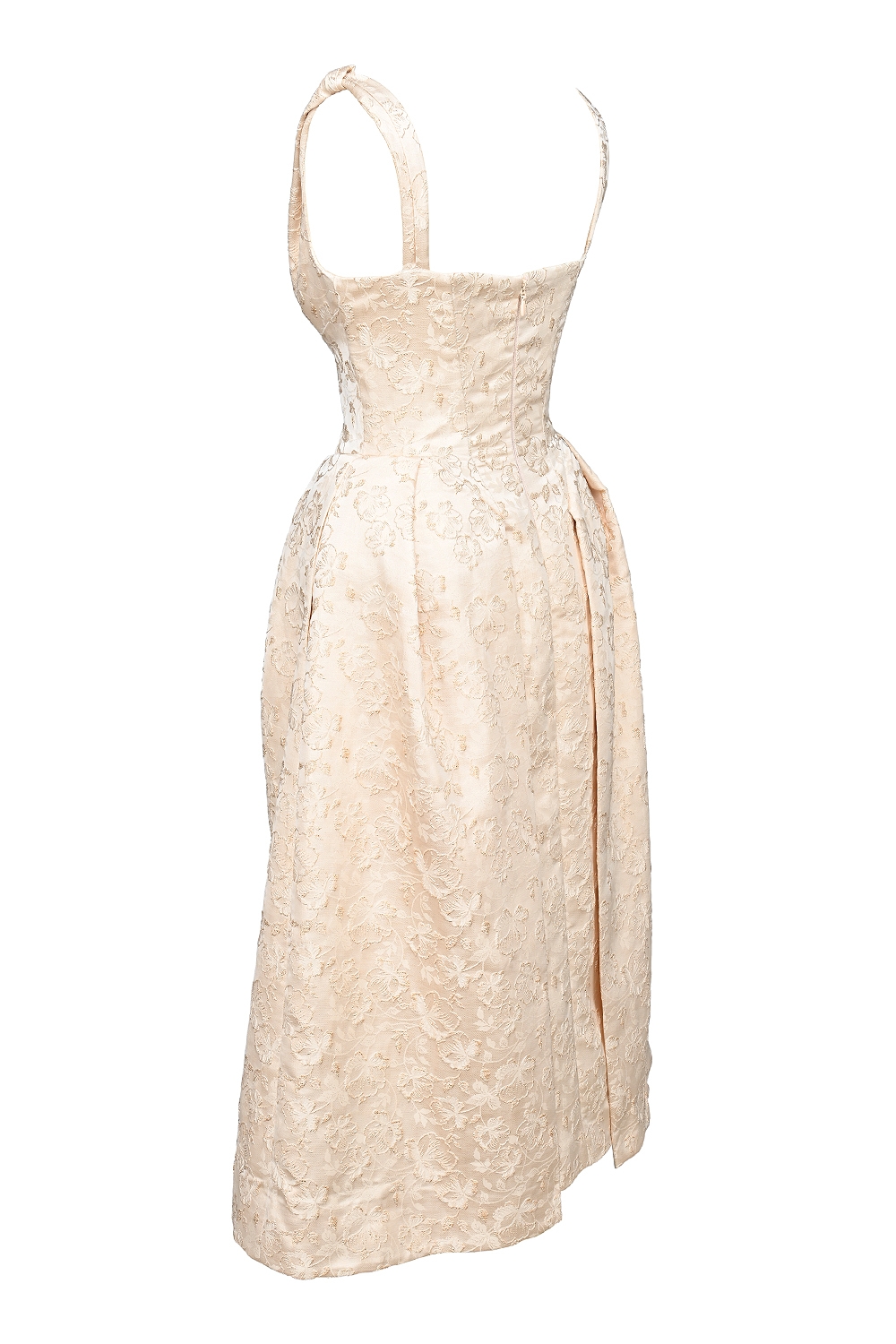 Paloma  Ivory Metallic Jacquard Midi Dress — image 12