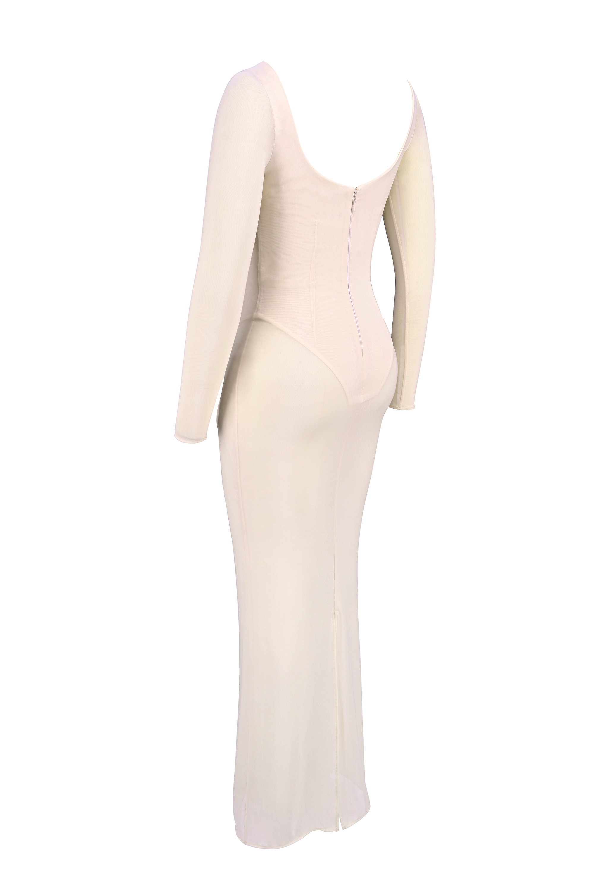 Everly  Blush Mesh Maxi Dress with Bodysuit — image 13