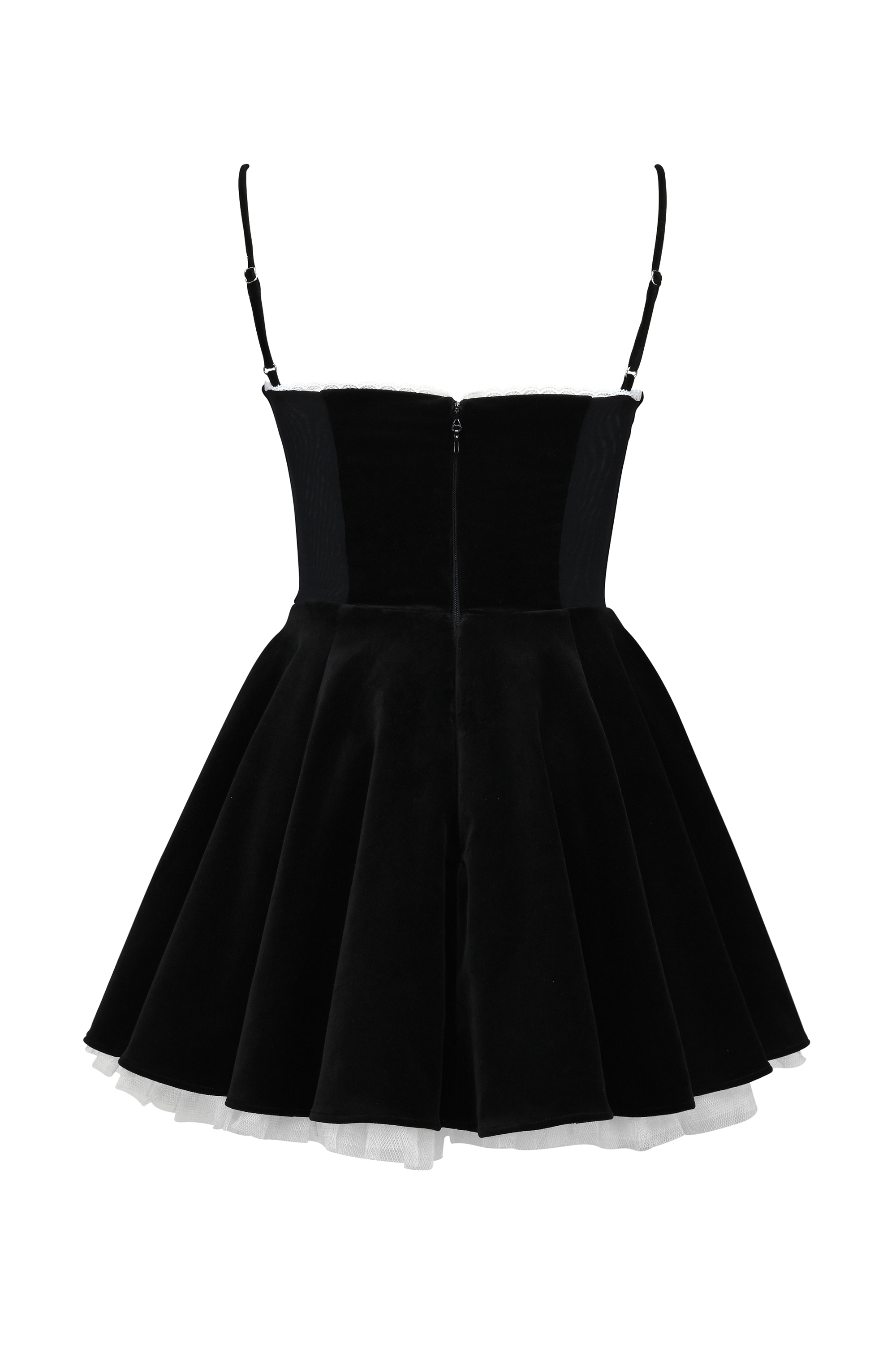 Minimoiselle  Black Velvet Tulle Mini Dress — image 9