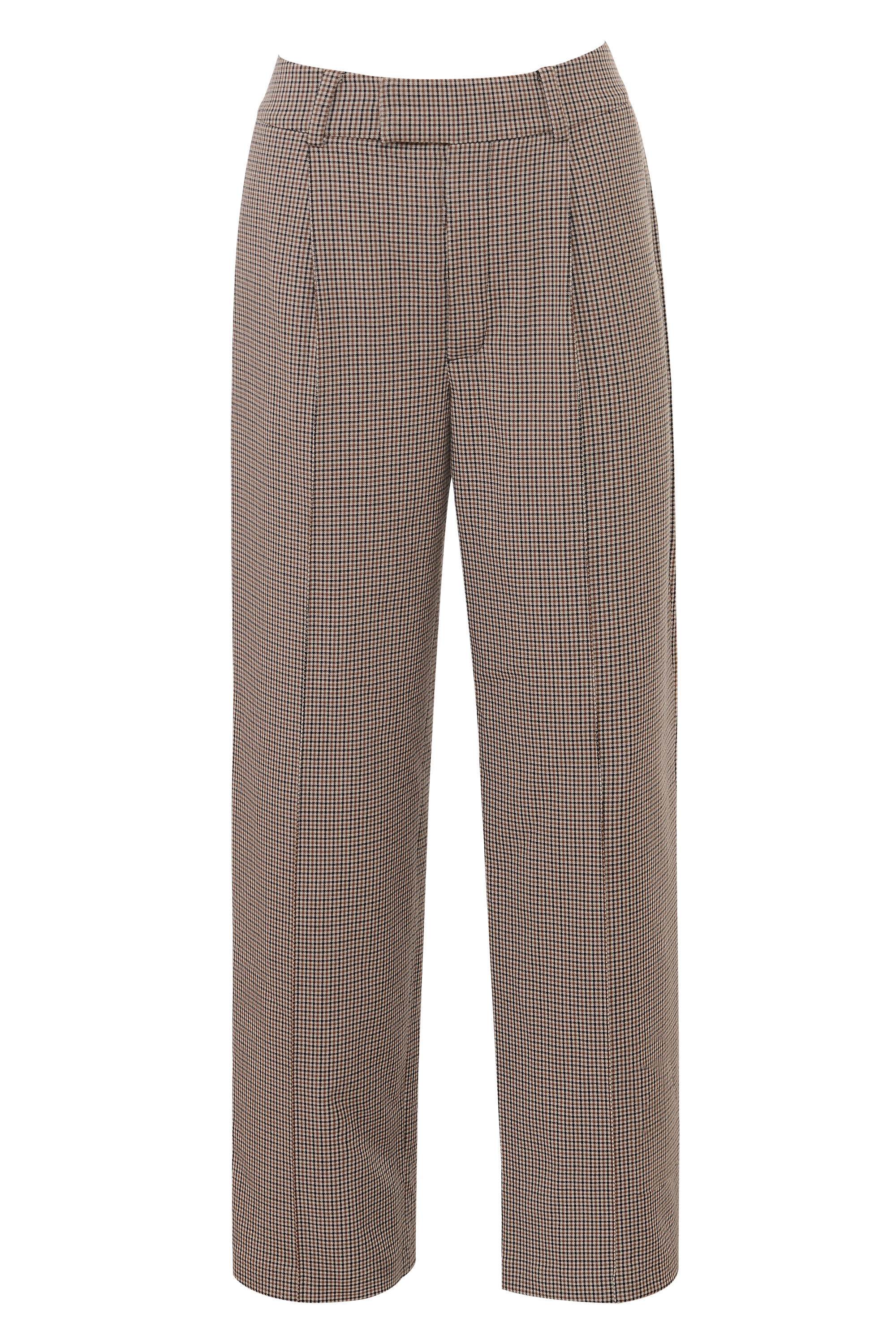 Hayden  Brown Puppytooth Wide Leg High Waist Tailored Trousers — image 13
