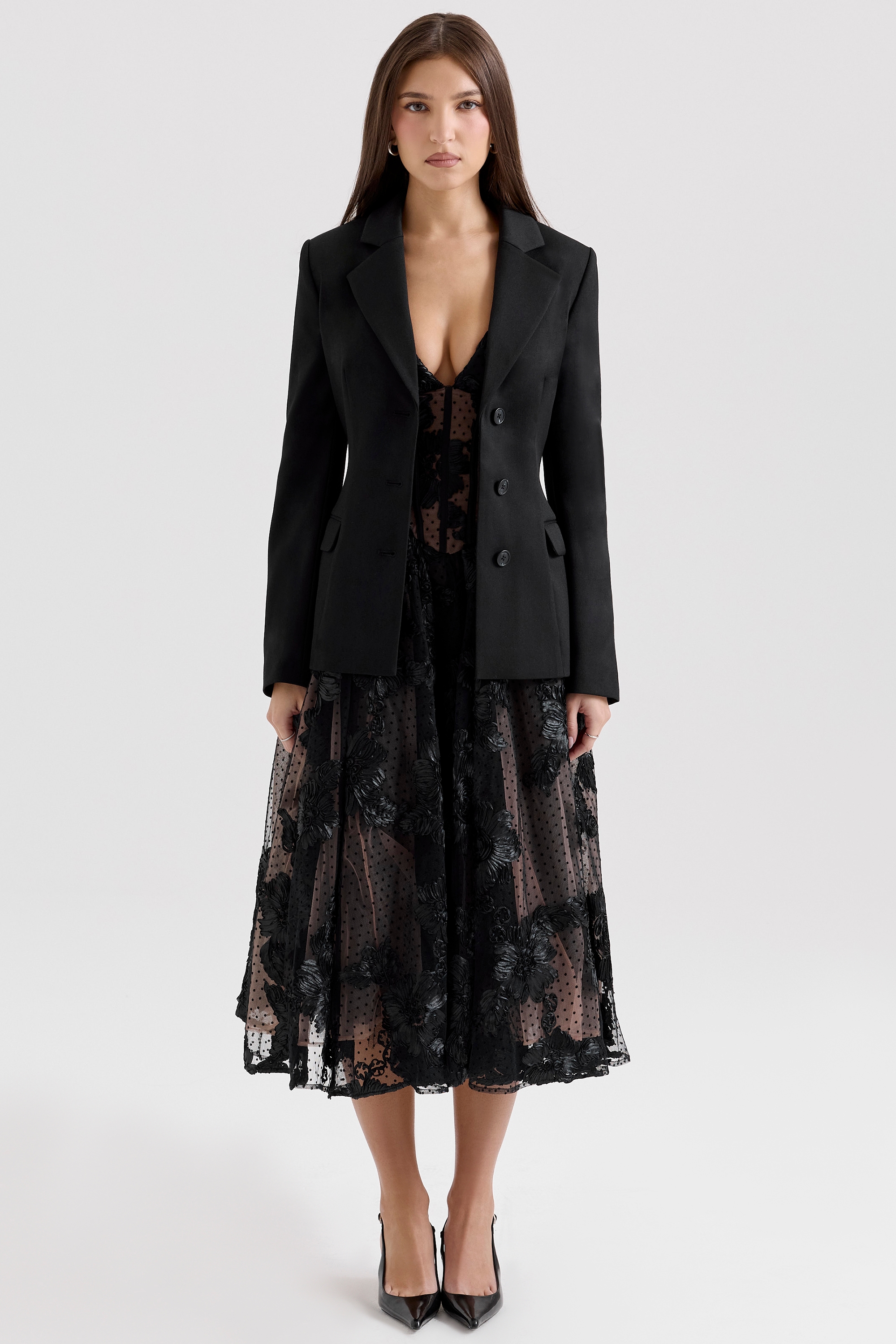 Aviva  Black Tailored Hourglass Jacket — image 2