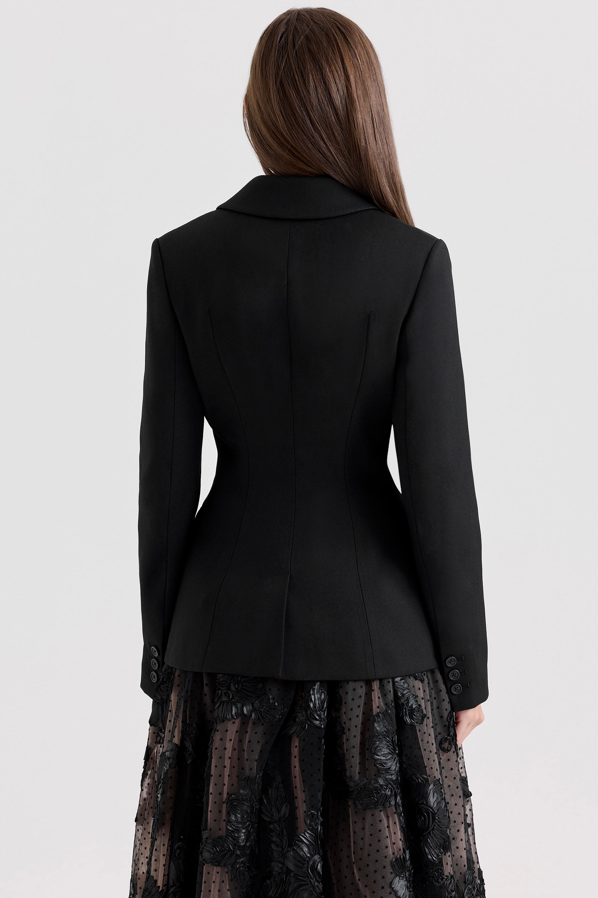 Aviva  Black Tailored Hourglass Jacket — image 7