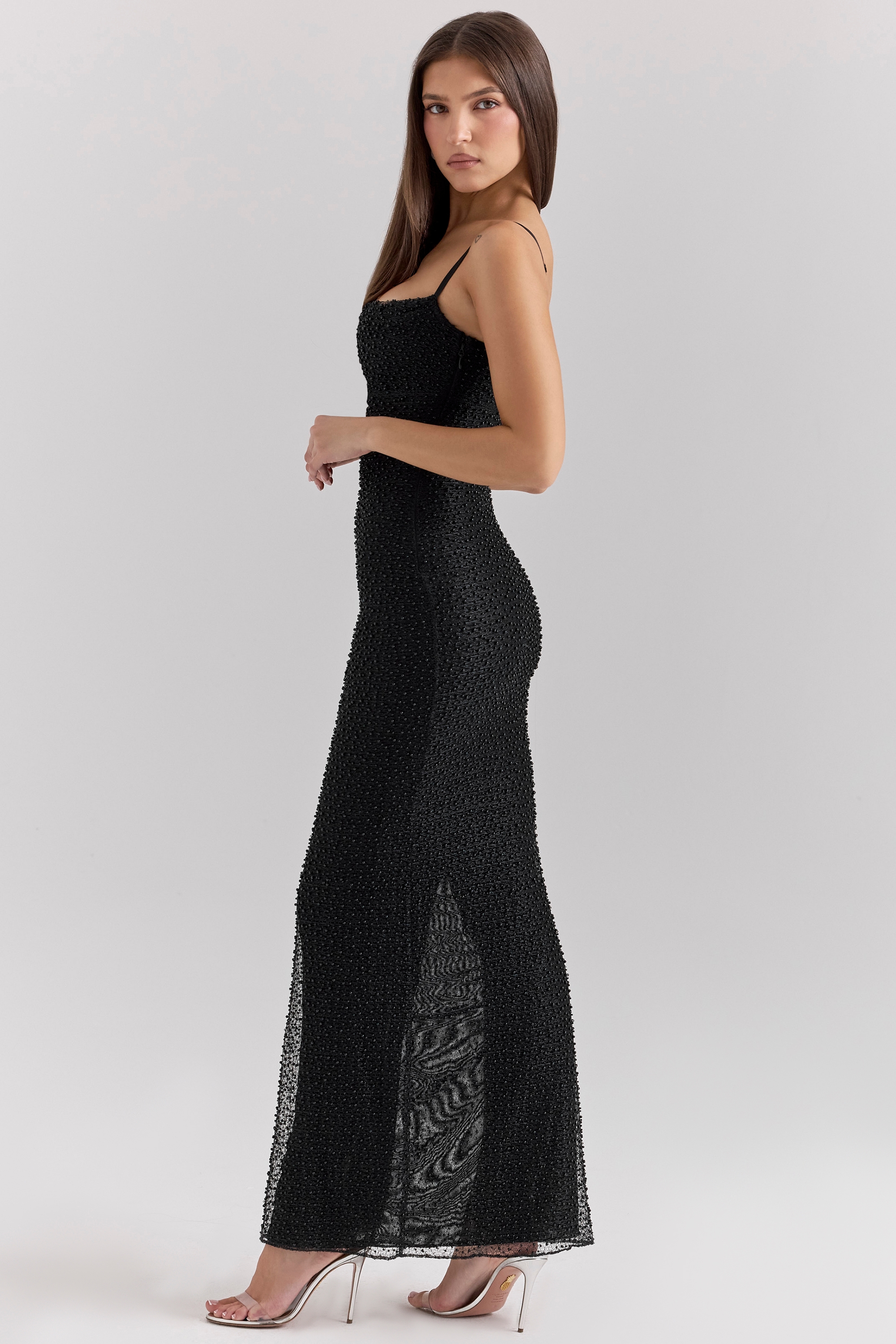 Calla  Black Pearl Embellished Maxi Dress — image 6