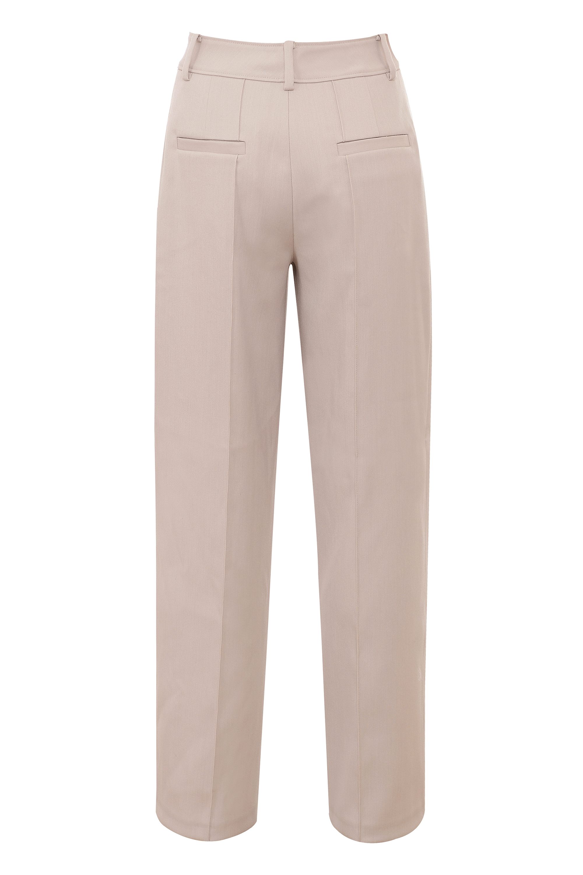 Hayden  Beige High Waist Tailored Trousers — image 15