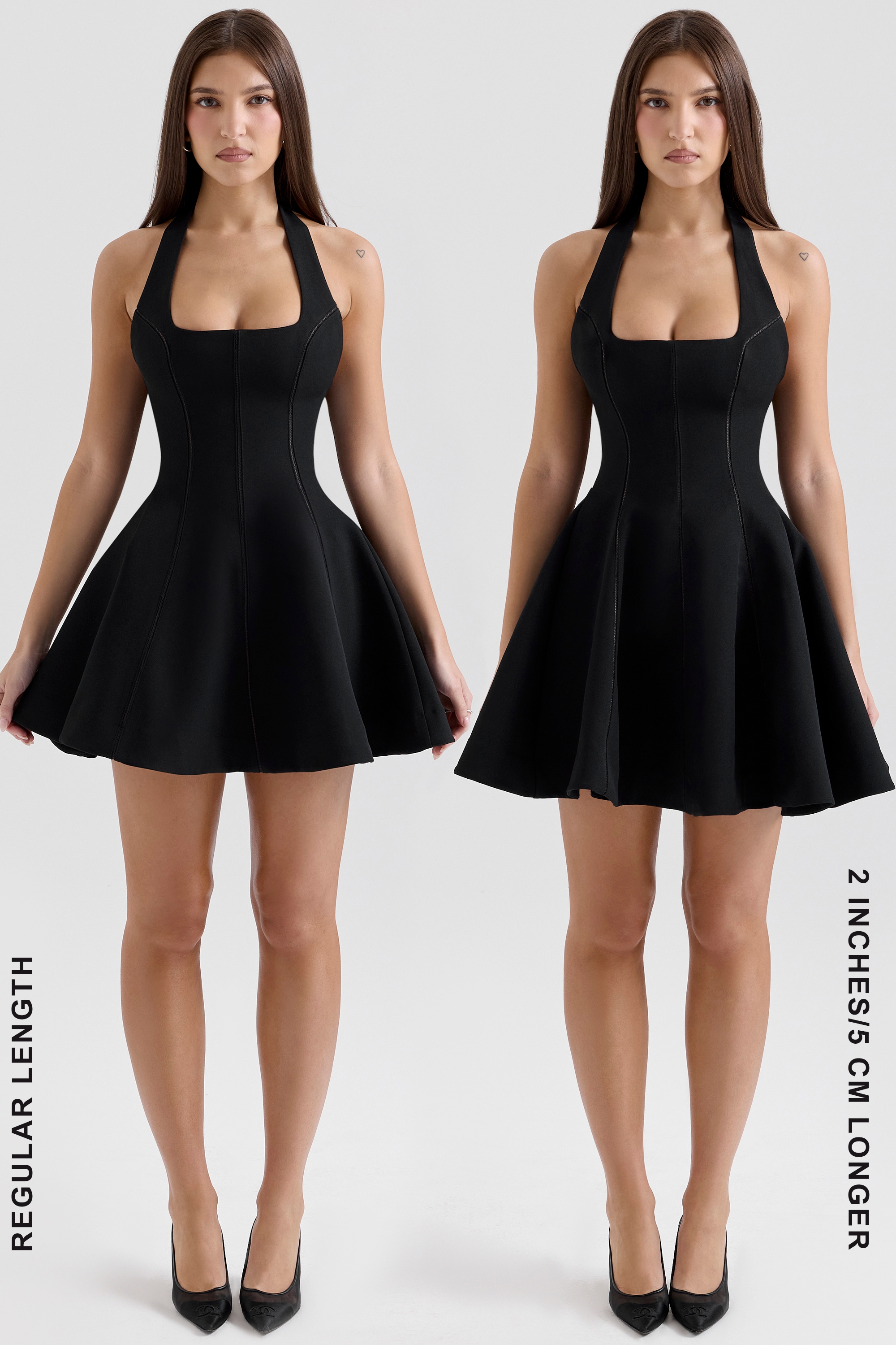 Loulette  Black Halter Neck Bow Mini Dress — image 8