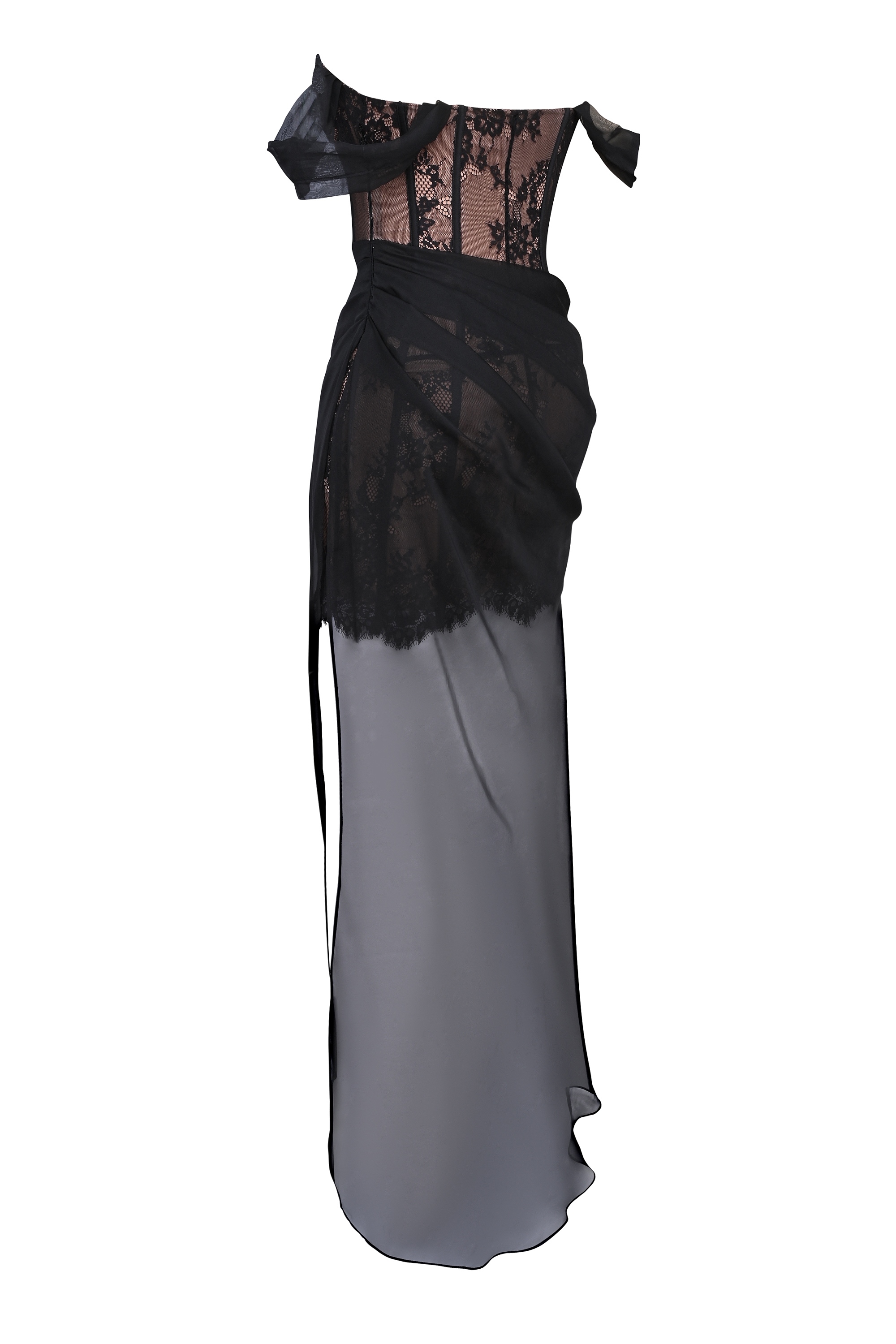 Debut  Black Off Shoulder Lace Maxi Dress — image 13
