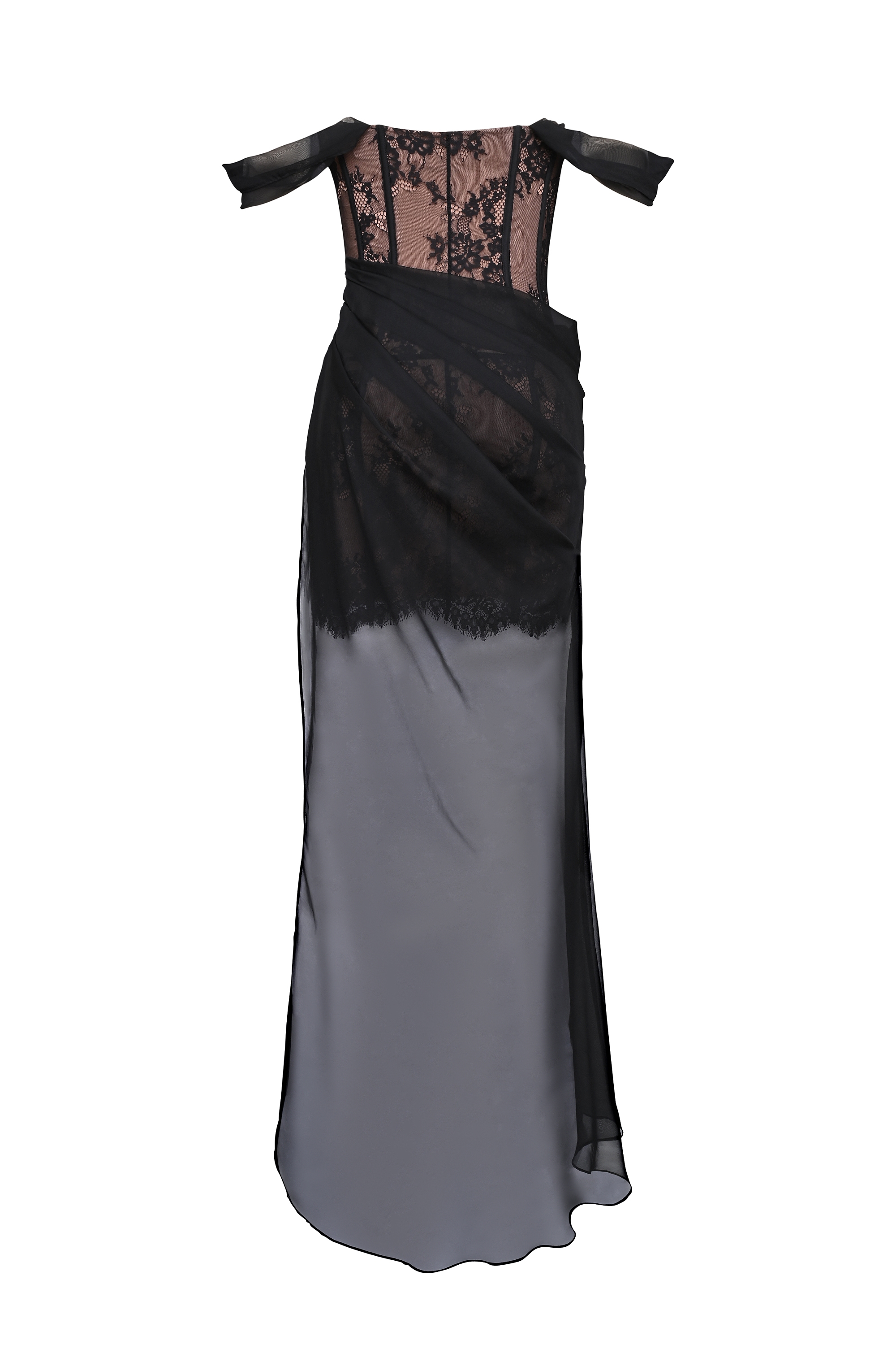 Debut  Black Off Shoulder Lace Maxi Dress — image 14