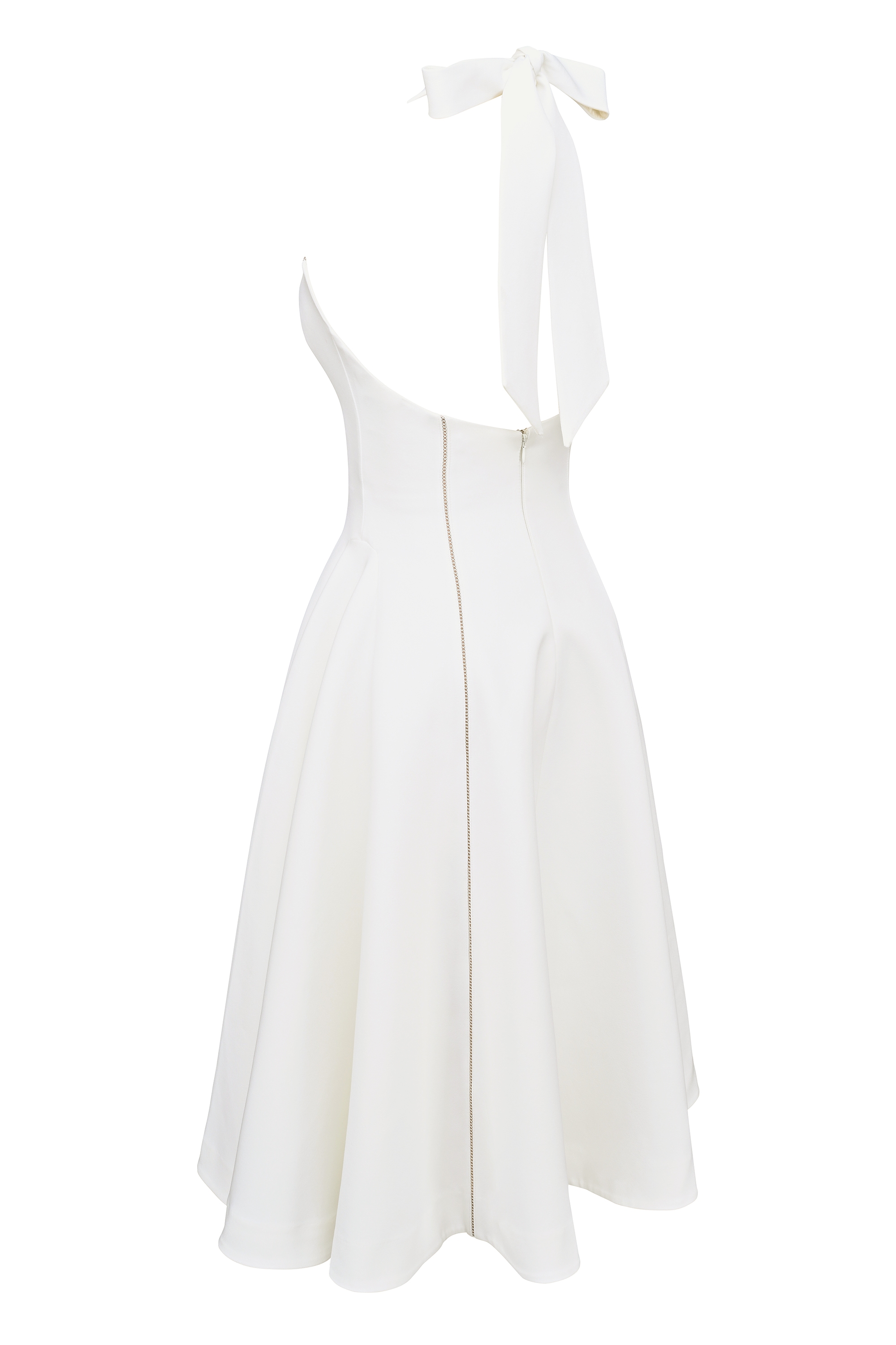 Loulou  Ivory Halter Neck Midi Dress — image 14