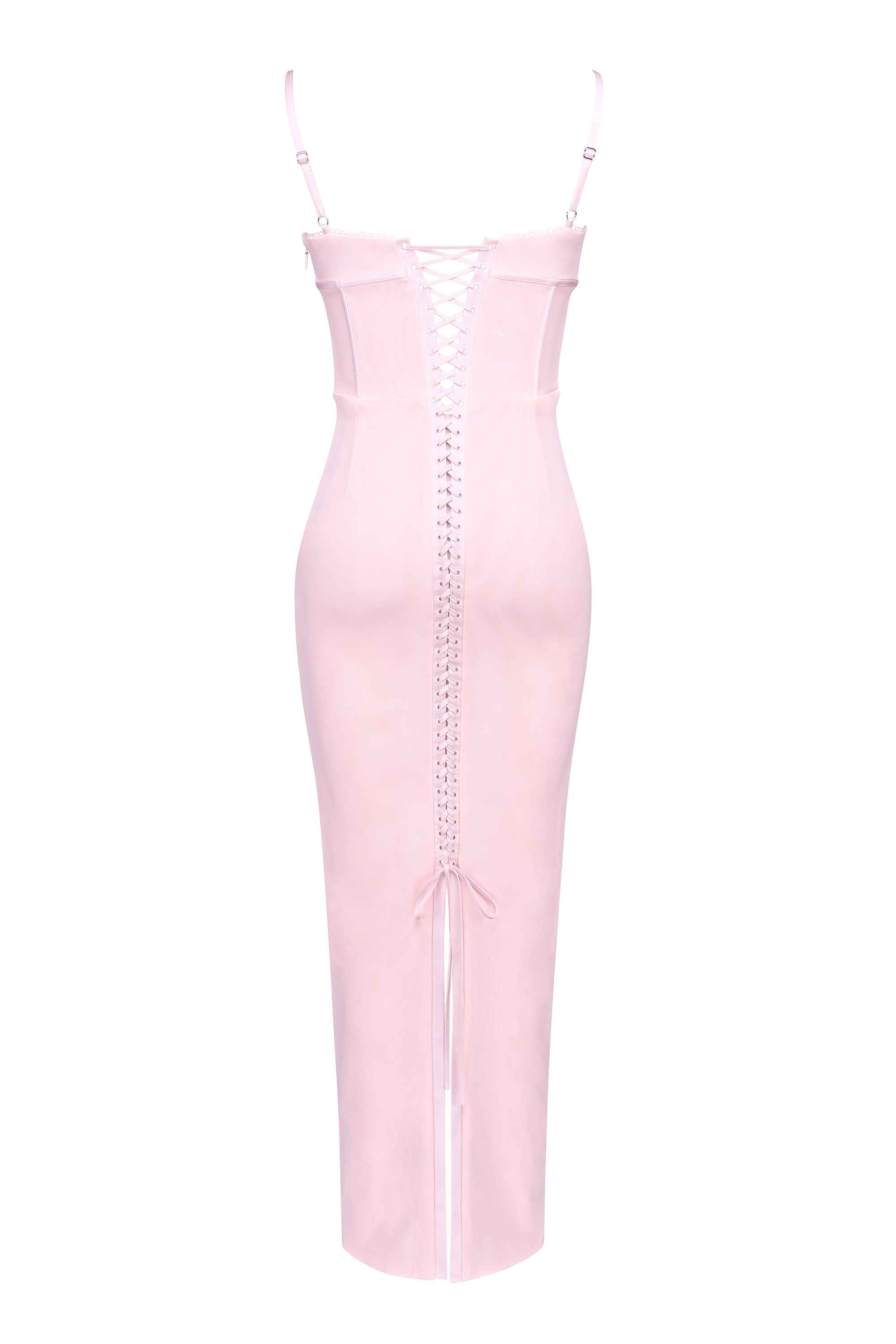 Romy  Pink Mesh Bodycon Maxi Dress — image 17