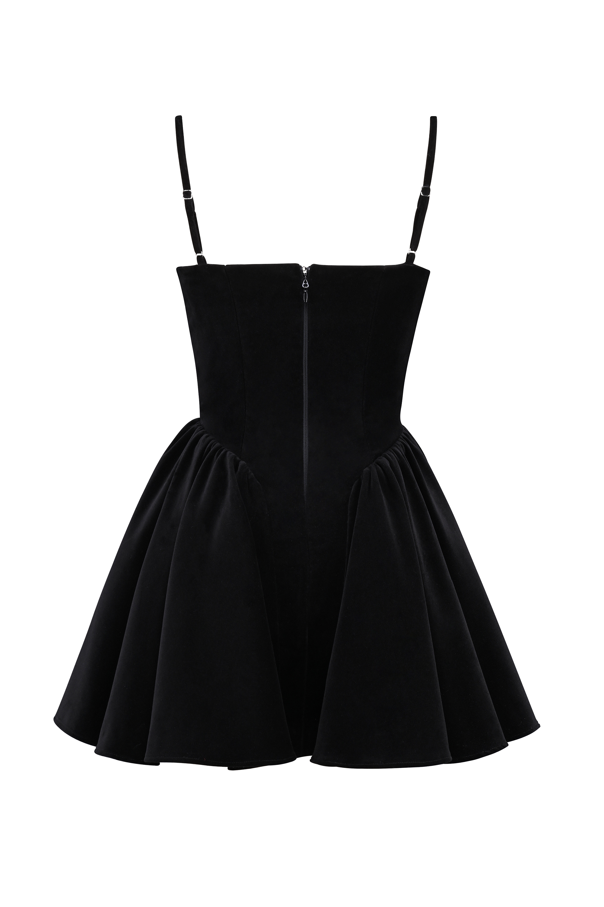 Selina  Black Velvet Tulle Mini Dress — image 15