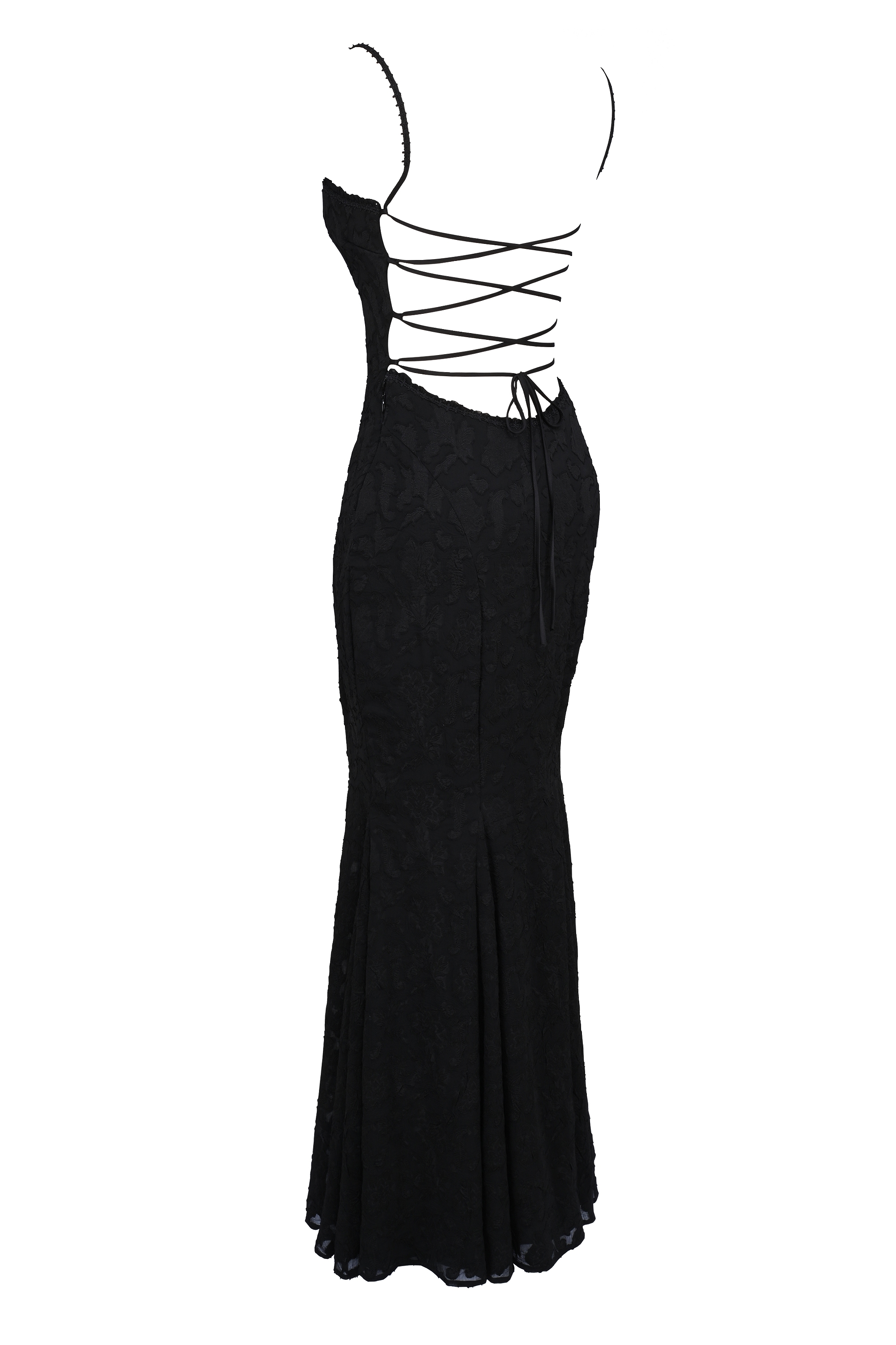 Joan  Black Lace Maxi Dress — image 9
