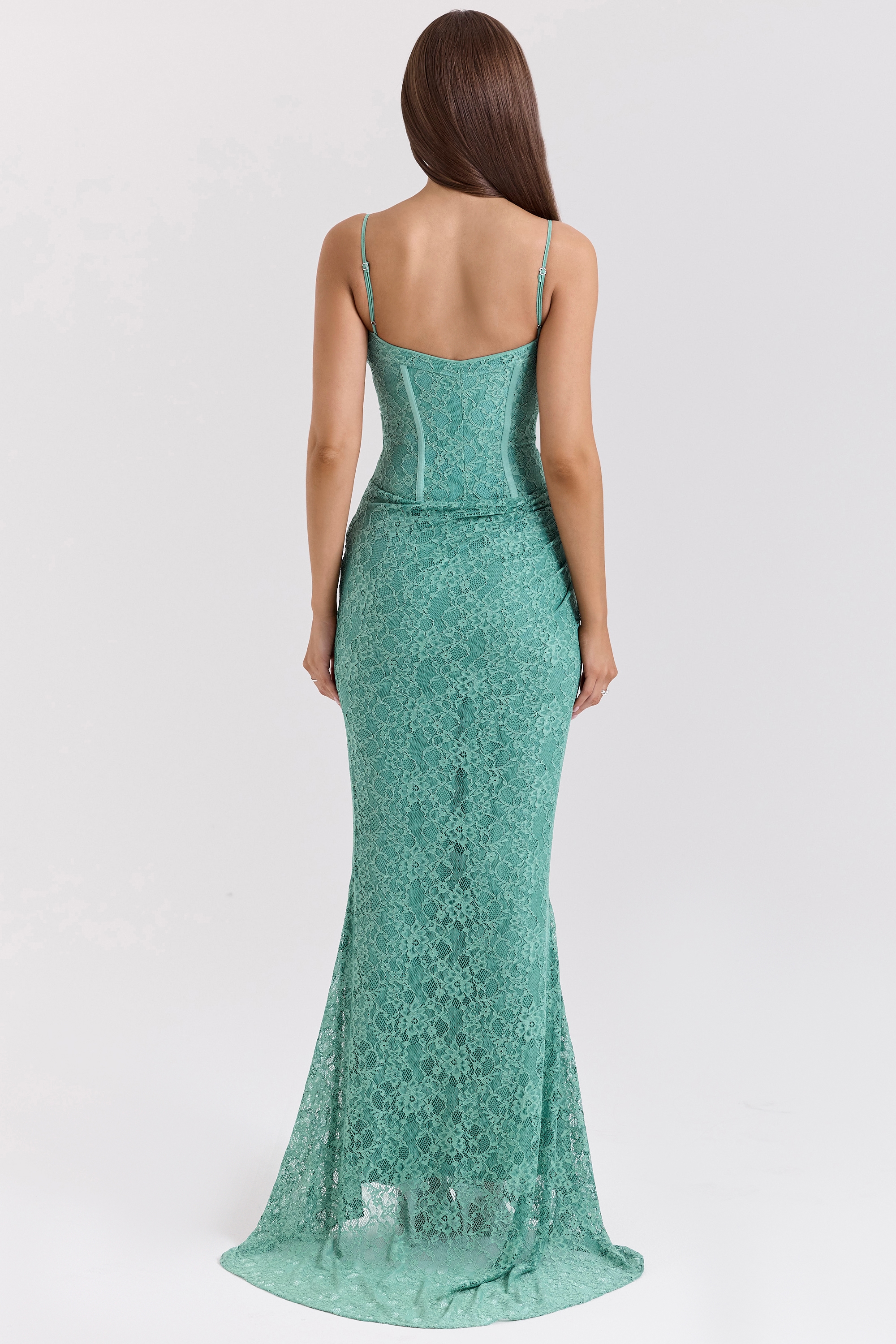 Antonina  Jade Lace Corset Maxi Dress — image 6