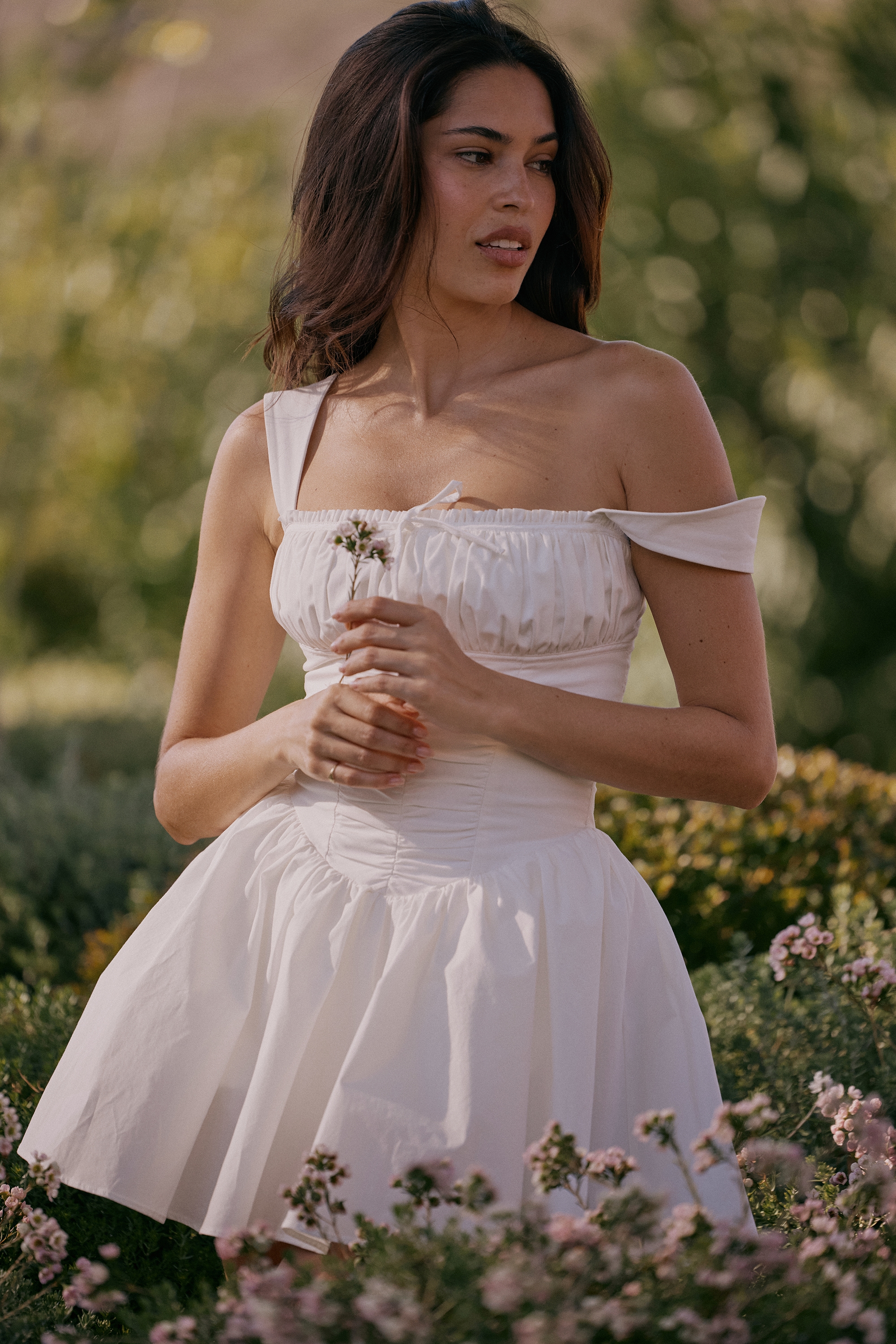 Ophelia  White Cotton Mini Dress With Bloomers — image 7