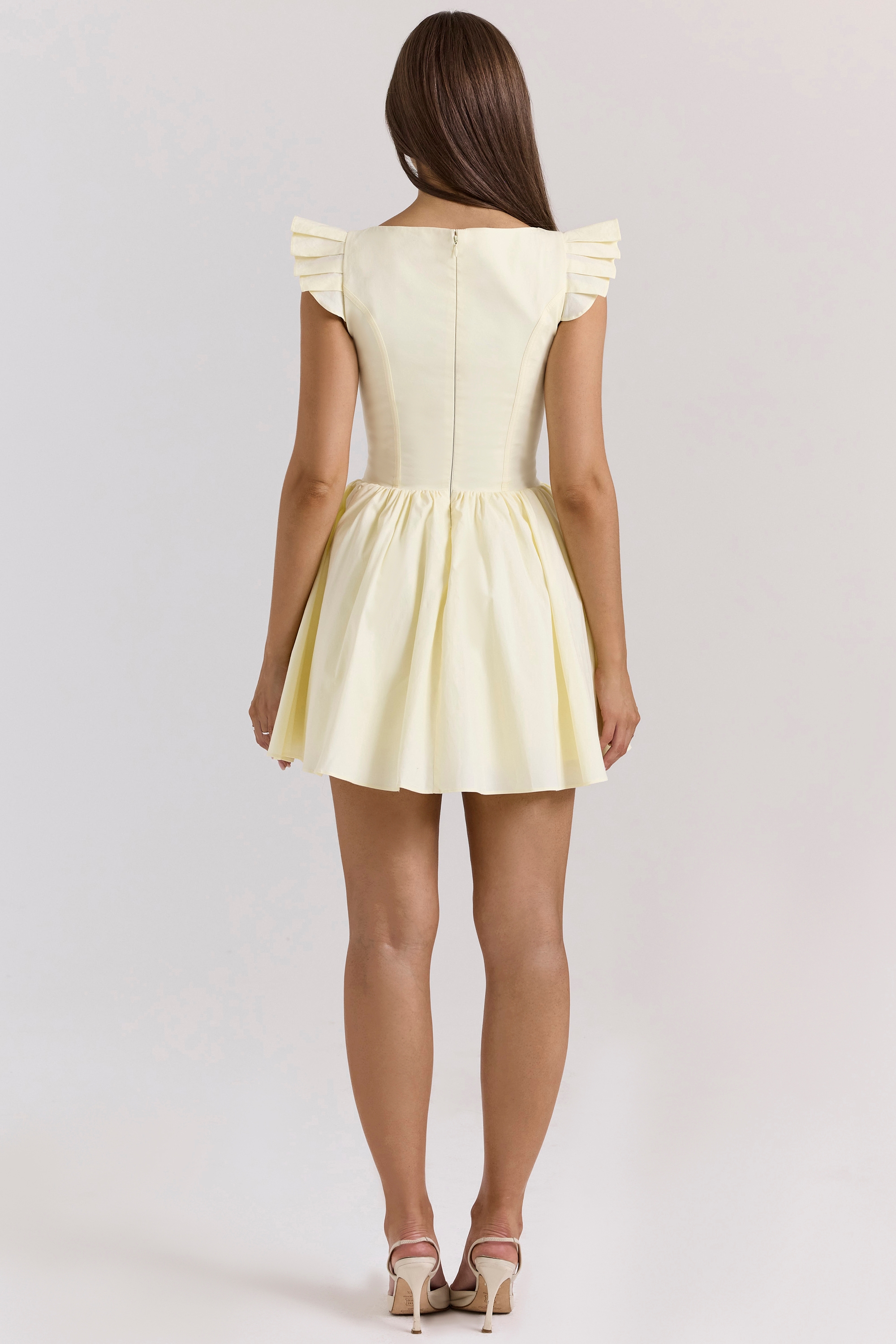 Sisi  Lemon Cotton Embroidered Mini Dress — image 6