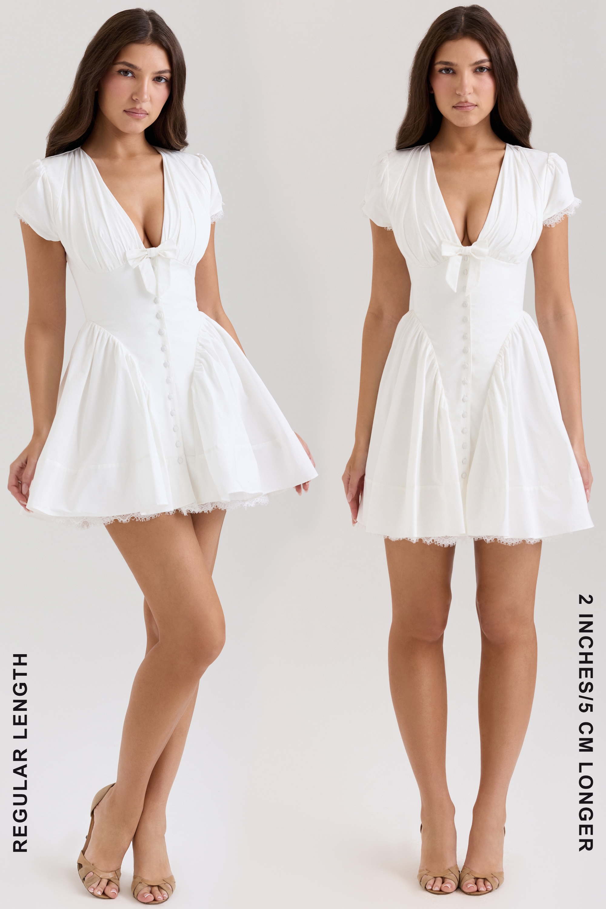 Emiliana  White Stretch Cotton Mini Dress — image 7