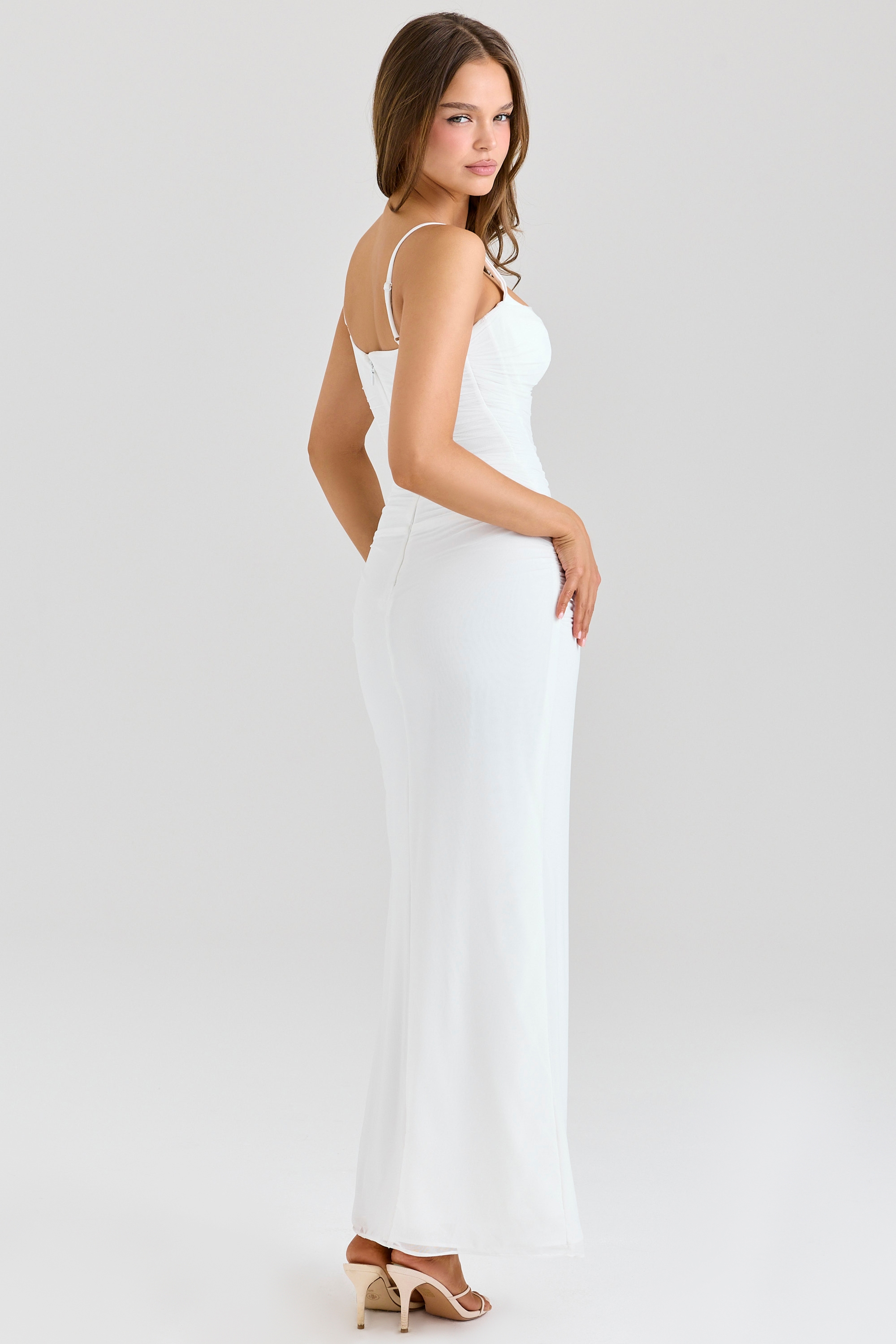 Lini  White Mesh Maxi Dress — image 6