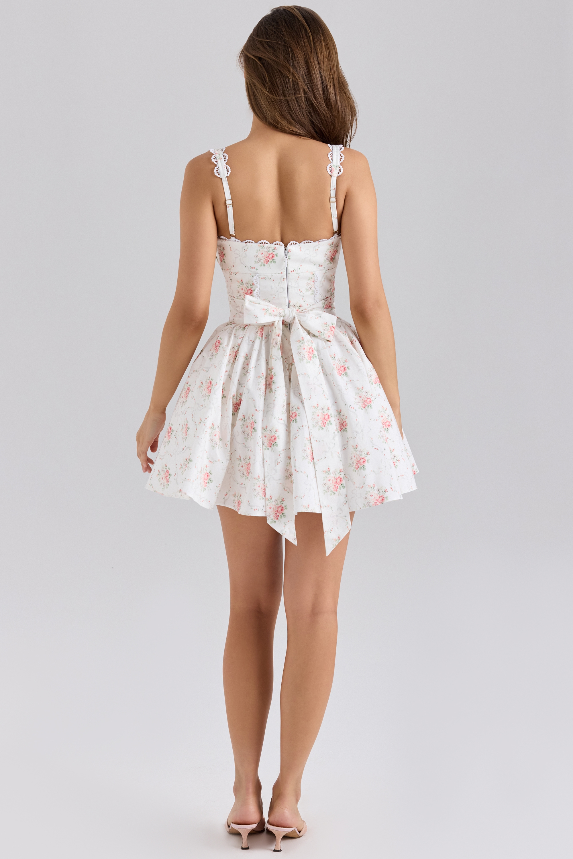 Sade  Rose Print Stretch Cotton Mini Dress — image 8